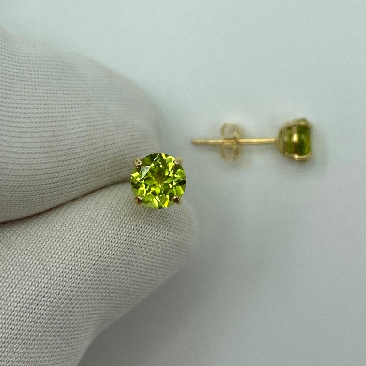 olive green stud earrings