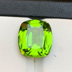 Peridoto verde vivo 10.70 carati taglio cuscino Gemma naturale sfusa per anello-gioiello