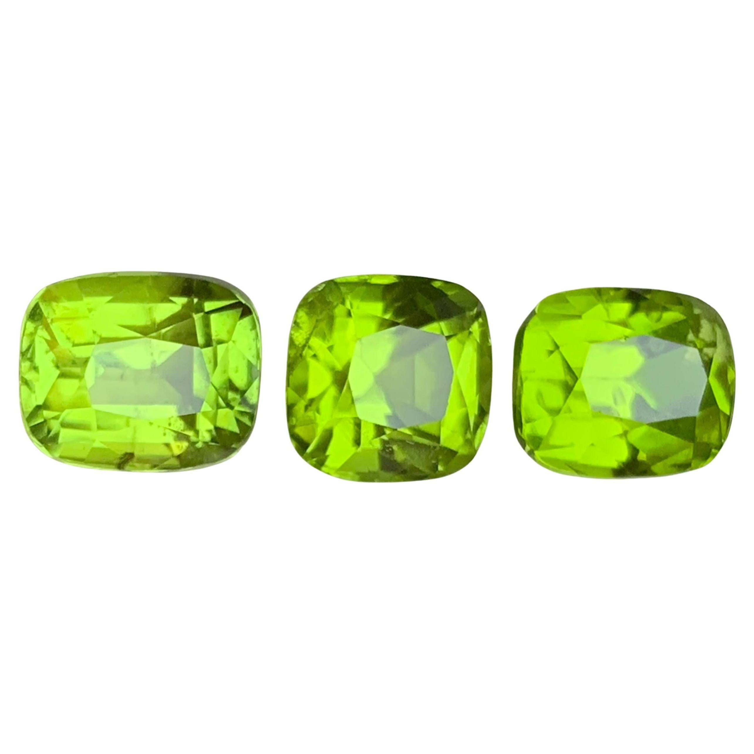 Peridoto verde vivo da 11,55 carati con taglio a cuscino, gemma naturale sfusa per Jewell