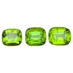 Vivid Green Peridot 12 Ct Cushion Cut Natural Loose Gemstones Parcel for Jewelry