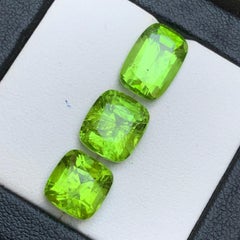 Peridoto verde vivo 12.80 ct talla cojín piedras naturales sueltas Parcela-Joyería
