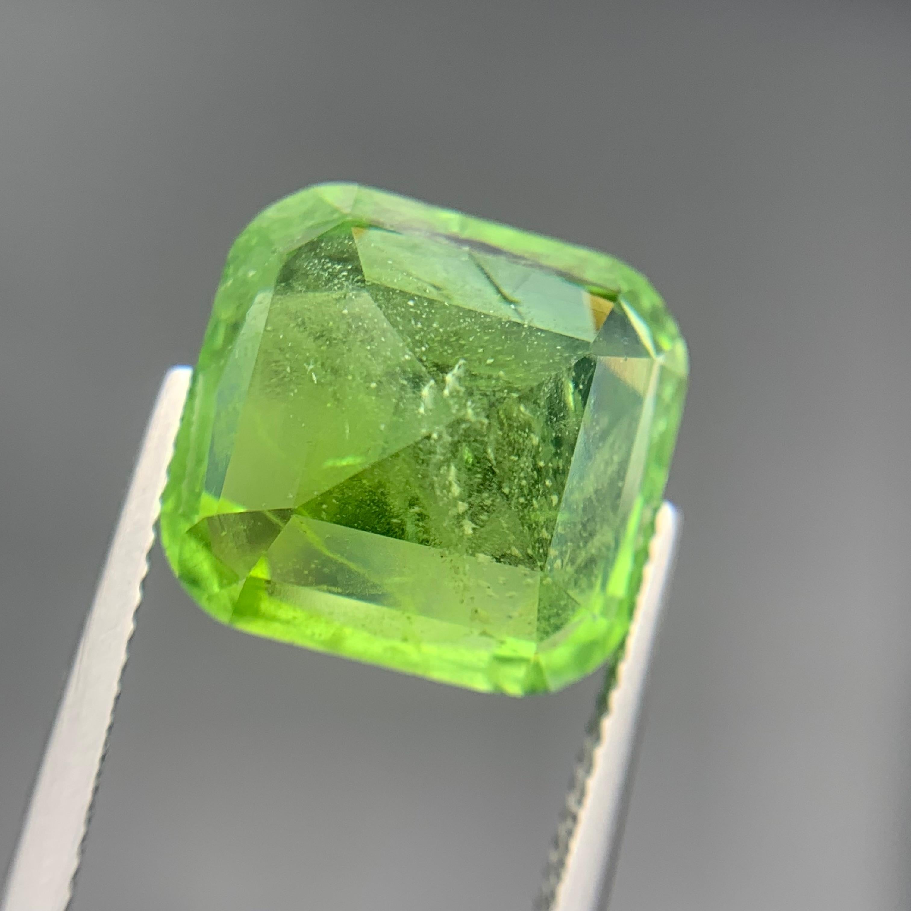 Peridoto verde vivo 16,30 carati Gemma naturale sfusa - taglio a cuscino quadrato-Gioielli in vendita 1