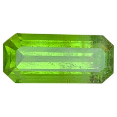Vivid Green Peridot 17.83 Ct Emerald Cut Natural Loose Gemstone for Ring/Pendant