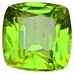 Peridoto verde vivo 4,20 carati taglio cuscino Gemma naturale sfusa per anello-gioiello