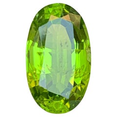 Peridoto verde vivo 5,57 carati taglio ovale Gemma naturale sfusa per anello - Gioielli