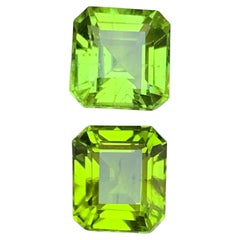 Vivid Green Peridot 6.85 Ct Emerald Cut Natürliche lose Edelsteine für Schmuck