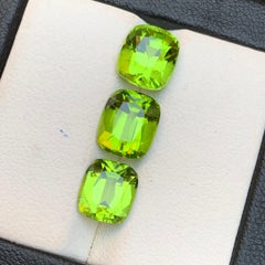 Peridoto verde vivo 8.90 ct talla cojín piedras naturales sueltas Parcela-Joyería