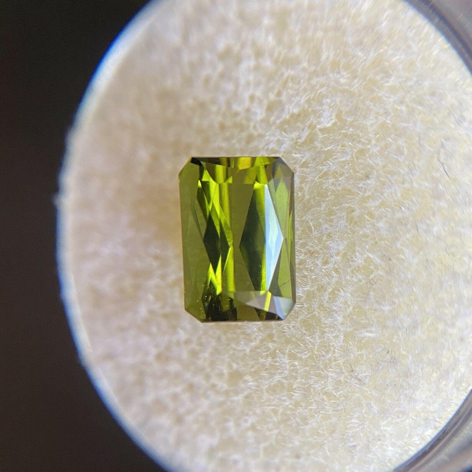 Vivid Green Tourmaline 1.87ct Fancy Scissor Emerald Octagon Cut Gem 8.3 x 5.7mm

Natural Vivid Green Tourmaline Gemstone. 
1.87 Carat with a beautiful vivid green colour and very good clarity. Clean stone with only some small natural inclusions