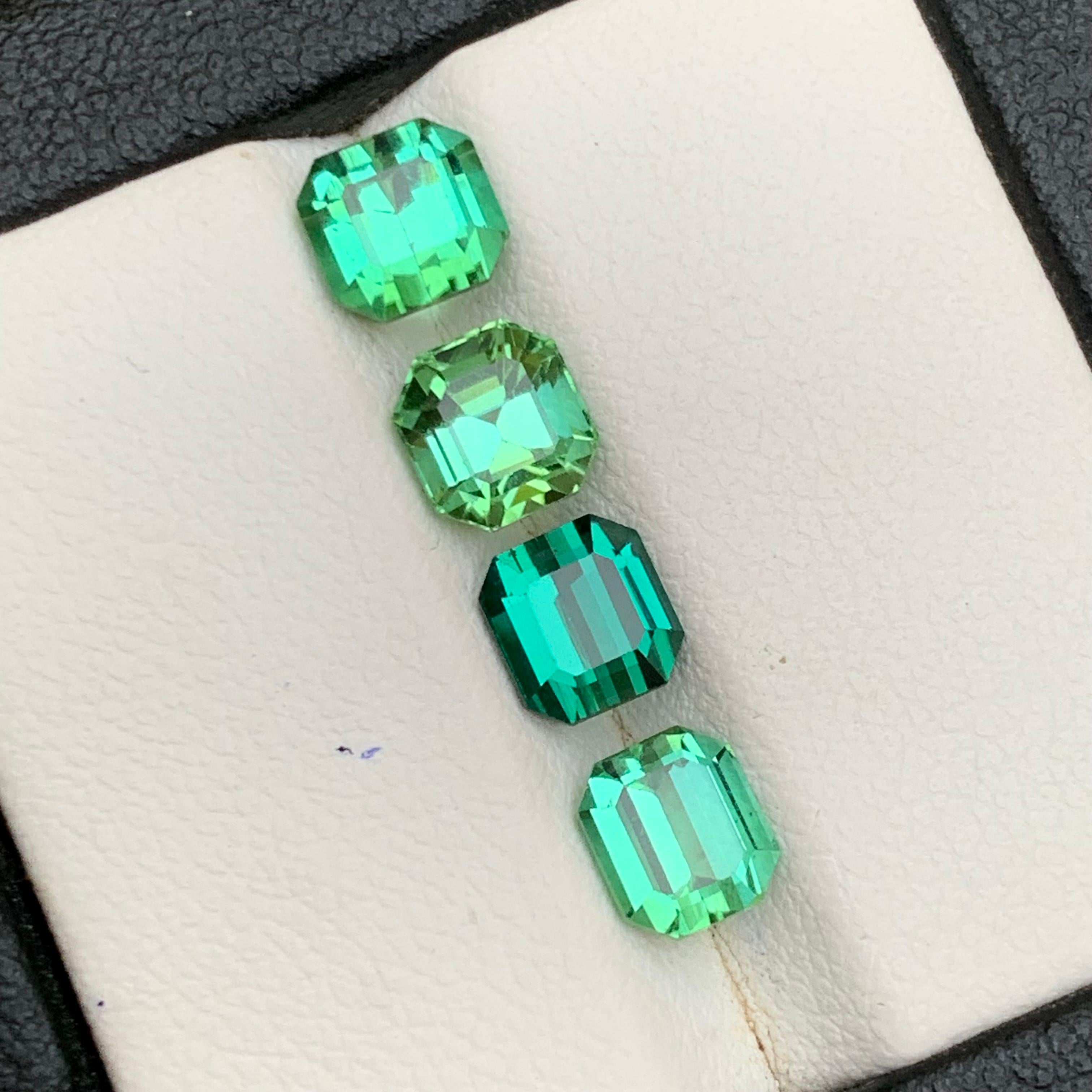 Turmalina verde viva 4,98 qt talla octogonal esmeralda natural suelta paquete de gemas en venta 5