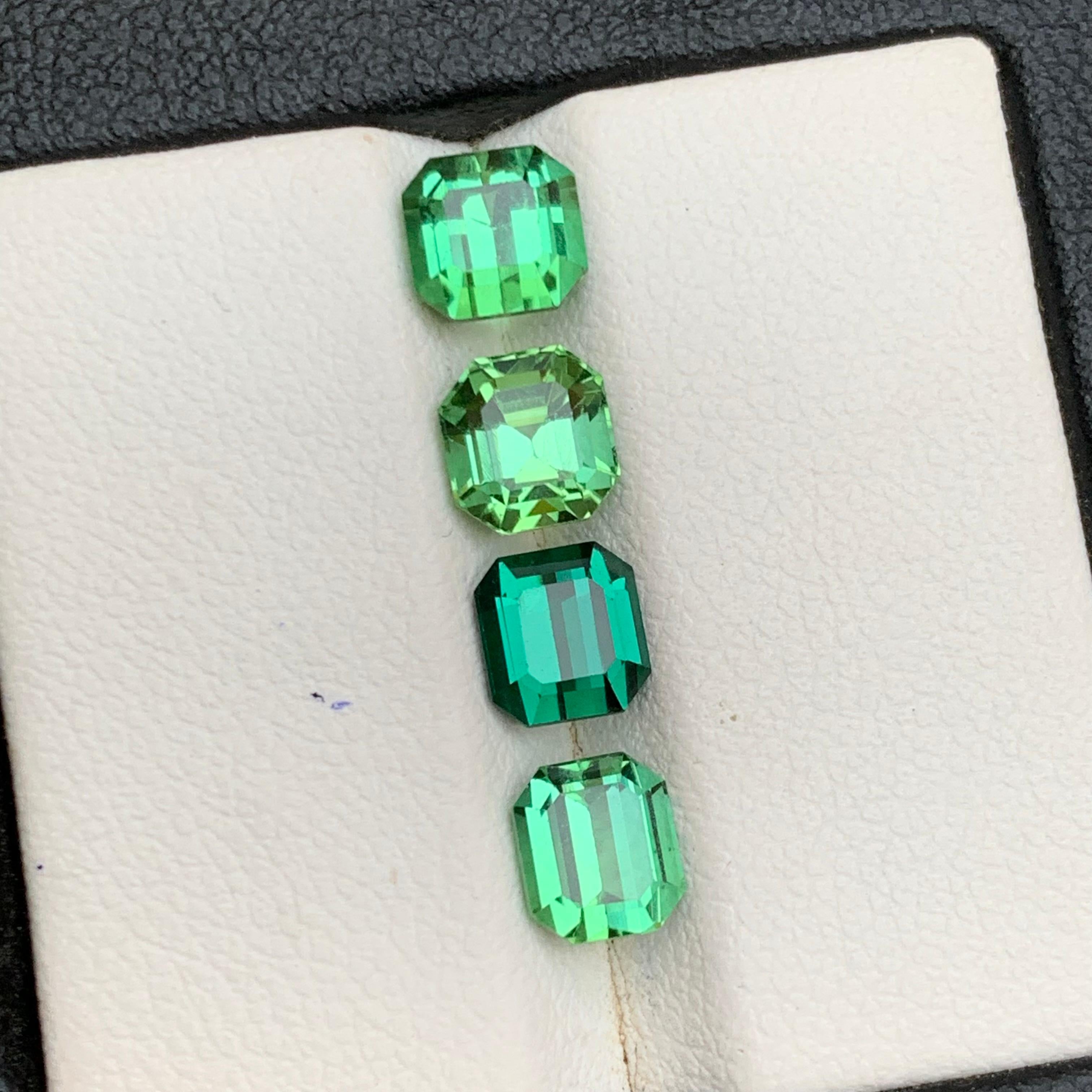 Turmalina verde viva 4,98 qt talla octogonal esmeralda natural suelta paquete de gemas en venta 6