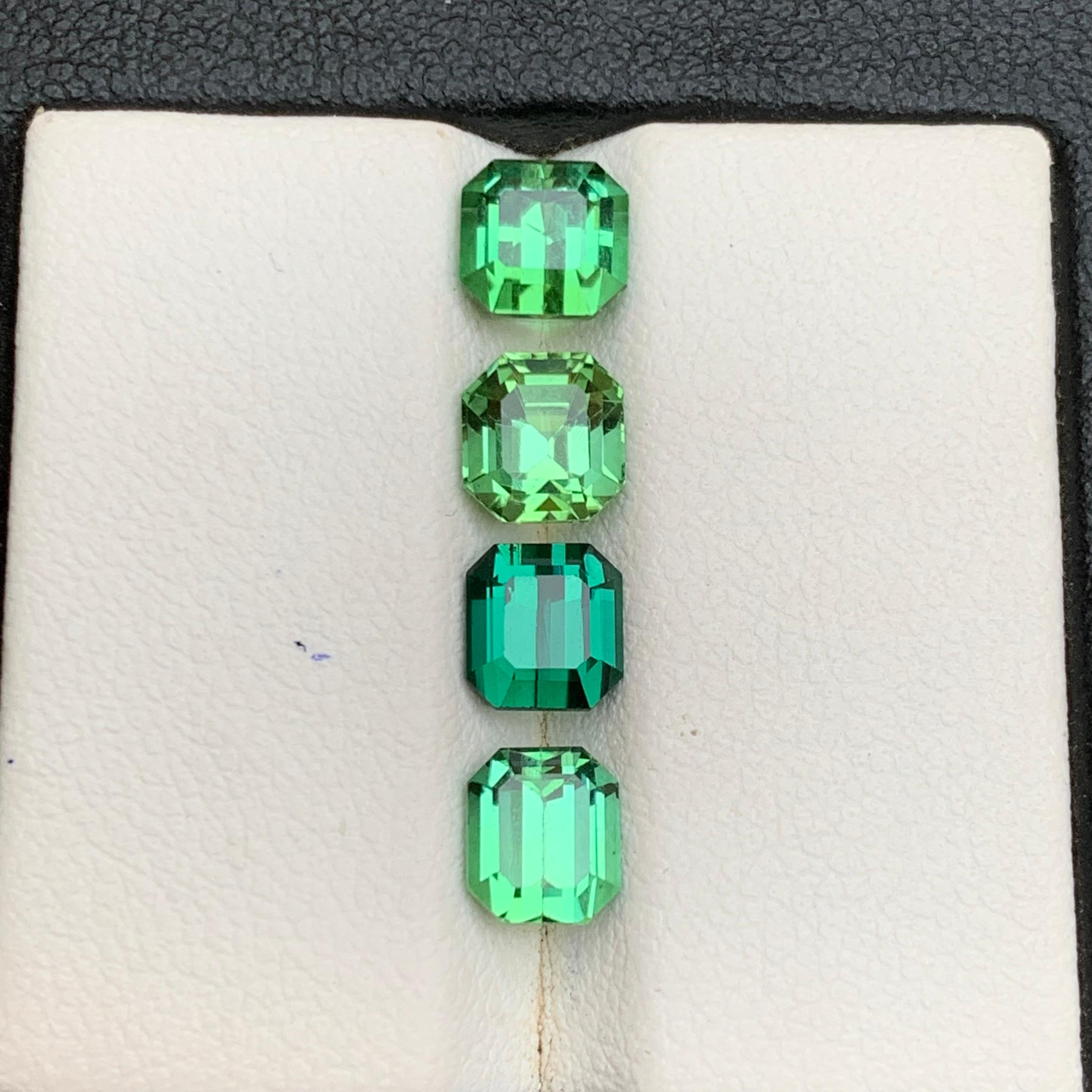 Turmalina verde viva 4,98 qt talla octogonal esmeralda natural suelta paquete de gemas en Nuevo estado para la venta en Peshawar, PK