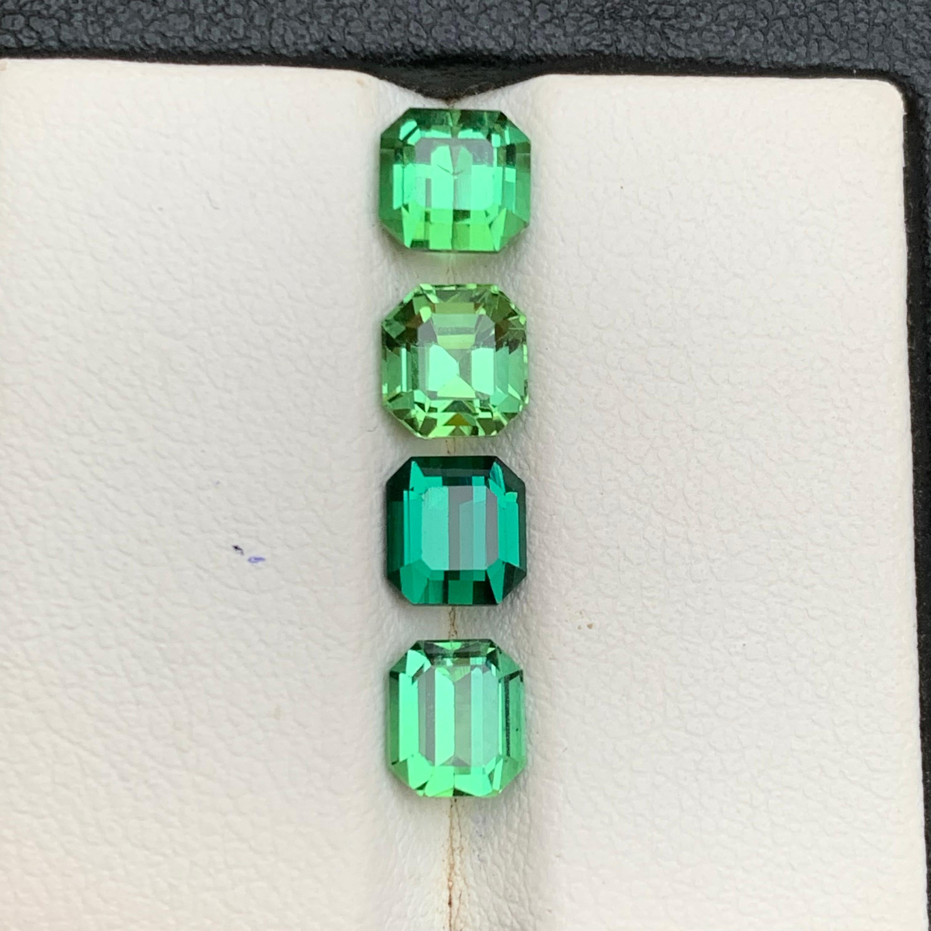 Femenino o masculino Turmalina verde viva 4,98 qt talla octogonal esmeralda natural suelta paquete de gemas en venta