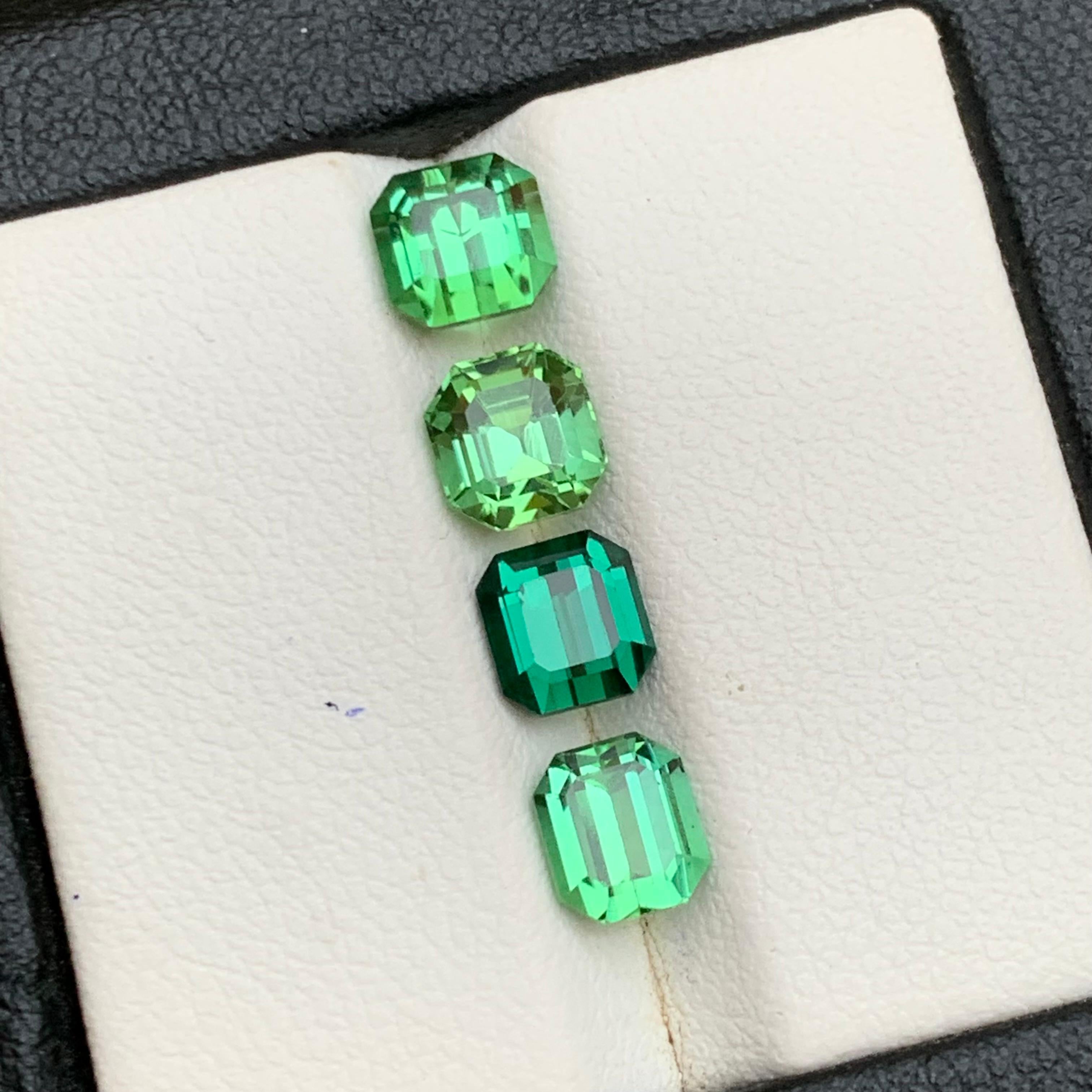 Turmalina verde viva 4,98 qt talla octogonal esmeralda natural suelta paquete de gemas en venta 2