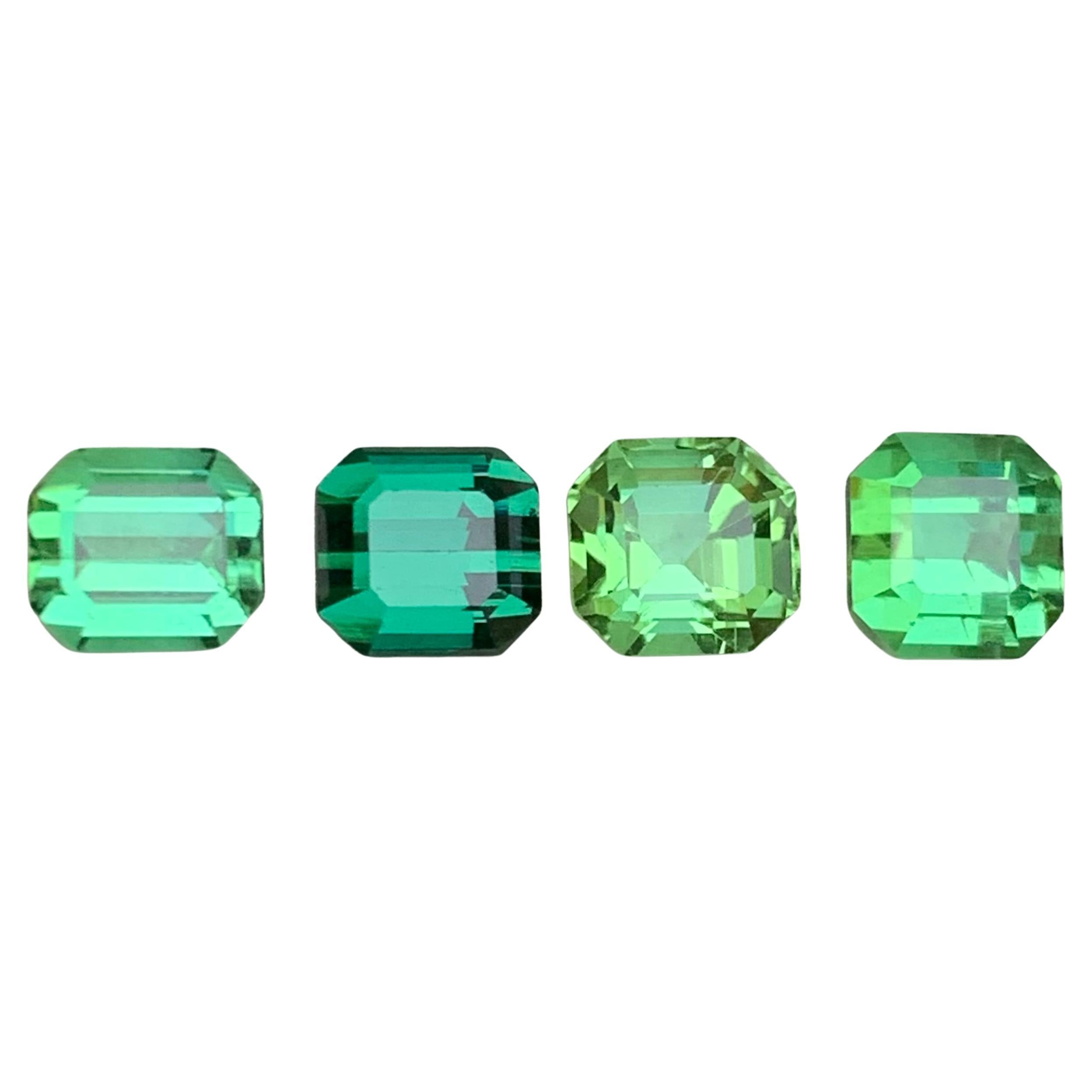 Turmalina verde viva 4,98 qt talla octogonal esmeralda natural suelta paquete de gemas