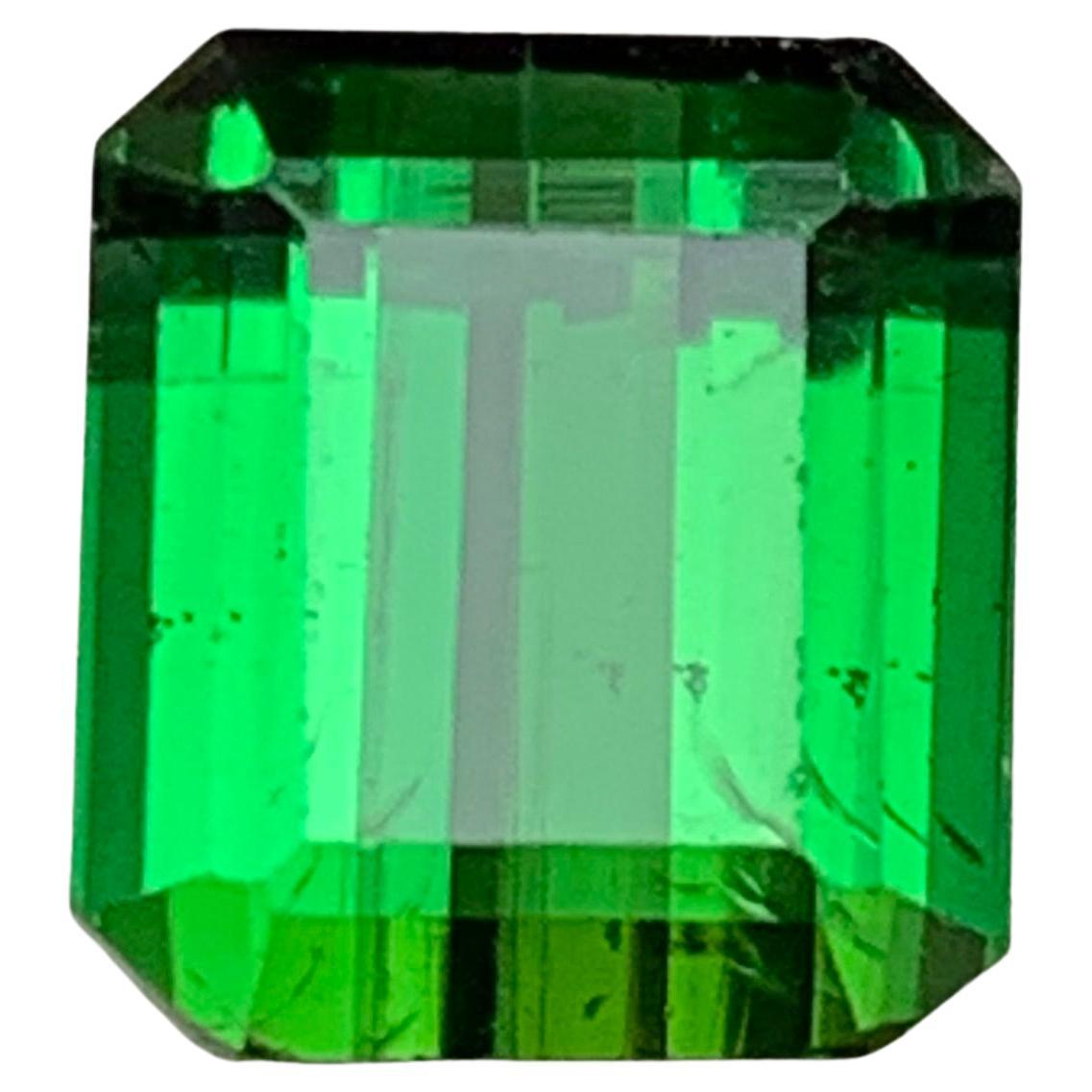 Vivid Green Tourmaline 5.33 Ct Emerald Cut Natural Loose Gemstone for Ring Jewel
