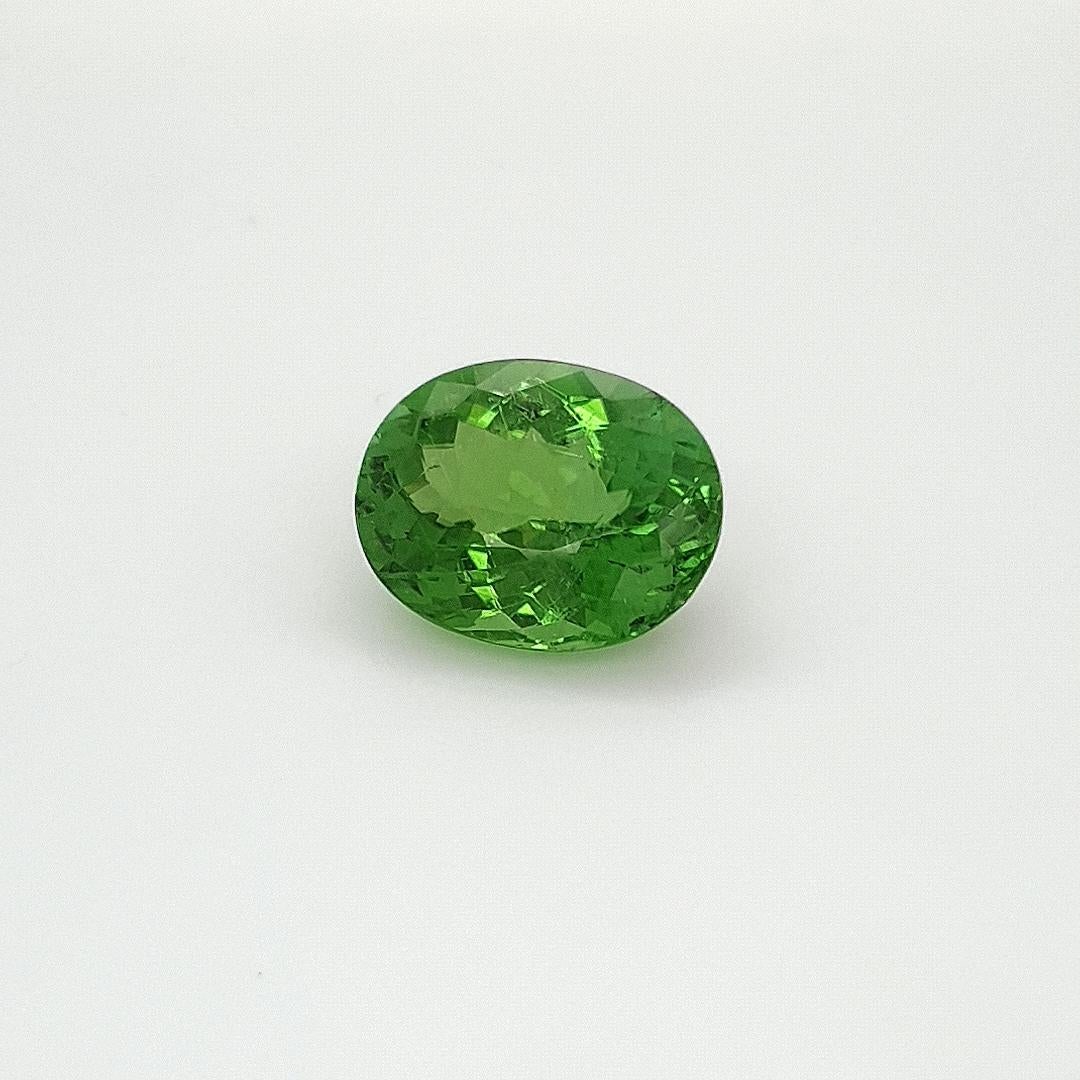 Oval Cut Vivid Green Tourmaline, Faceted Gem, 12, 30 Ct., Loose Gemstone, Oval For Sale