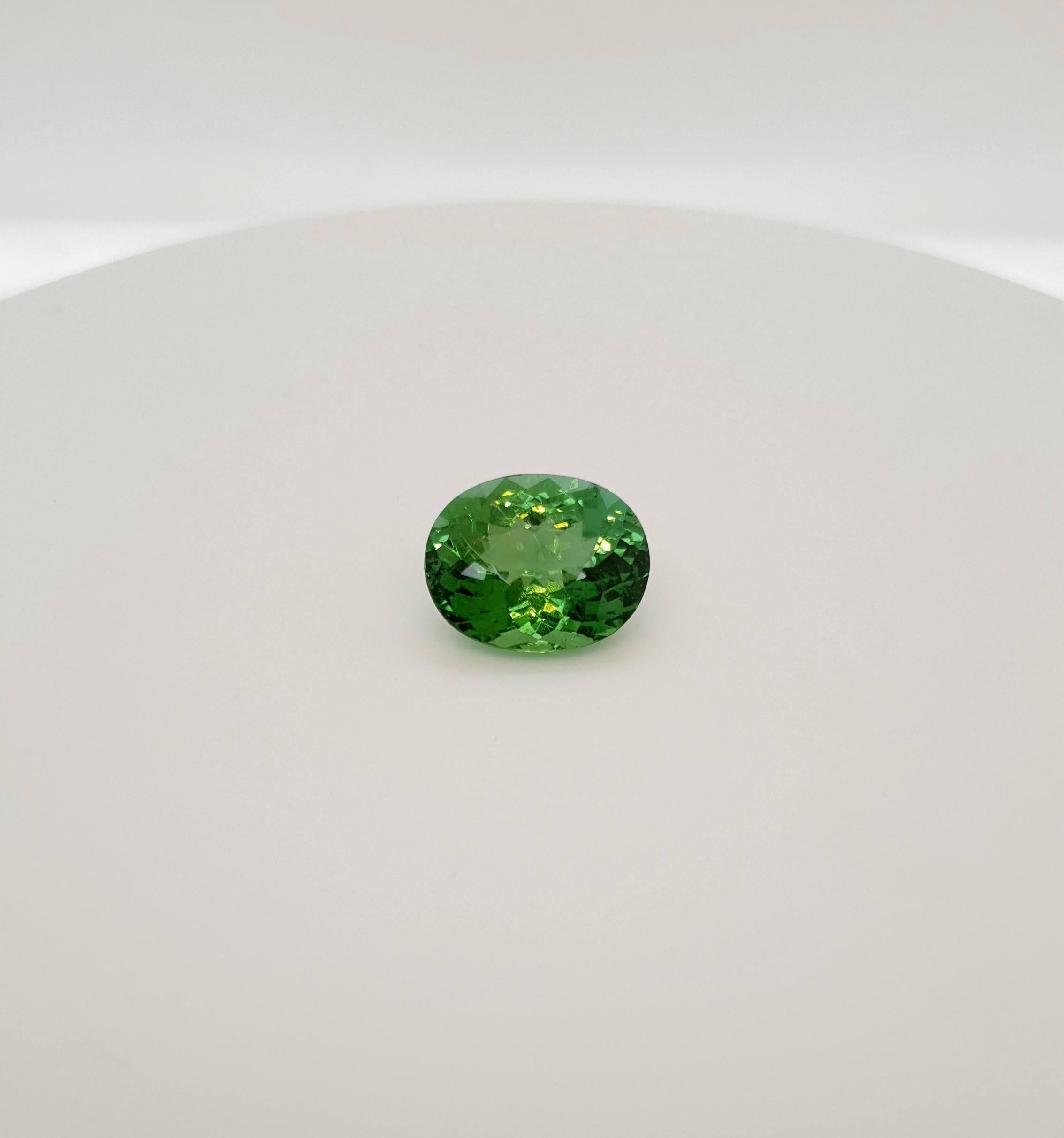 Vivid Green Tourmaline, Faceted Gem, 12, 30 Ct., Loose Gemstone, Oval In New Condition For Sale In Kirschweiler, DE