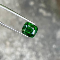 Vivid Green Tsavorite Garnet 2.70 carats Cushion Cut Natural Gemstone From Kenya