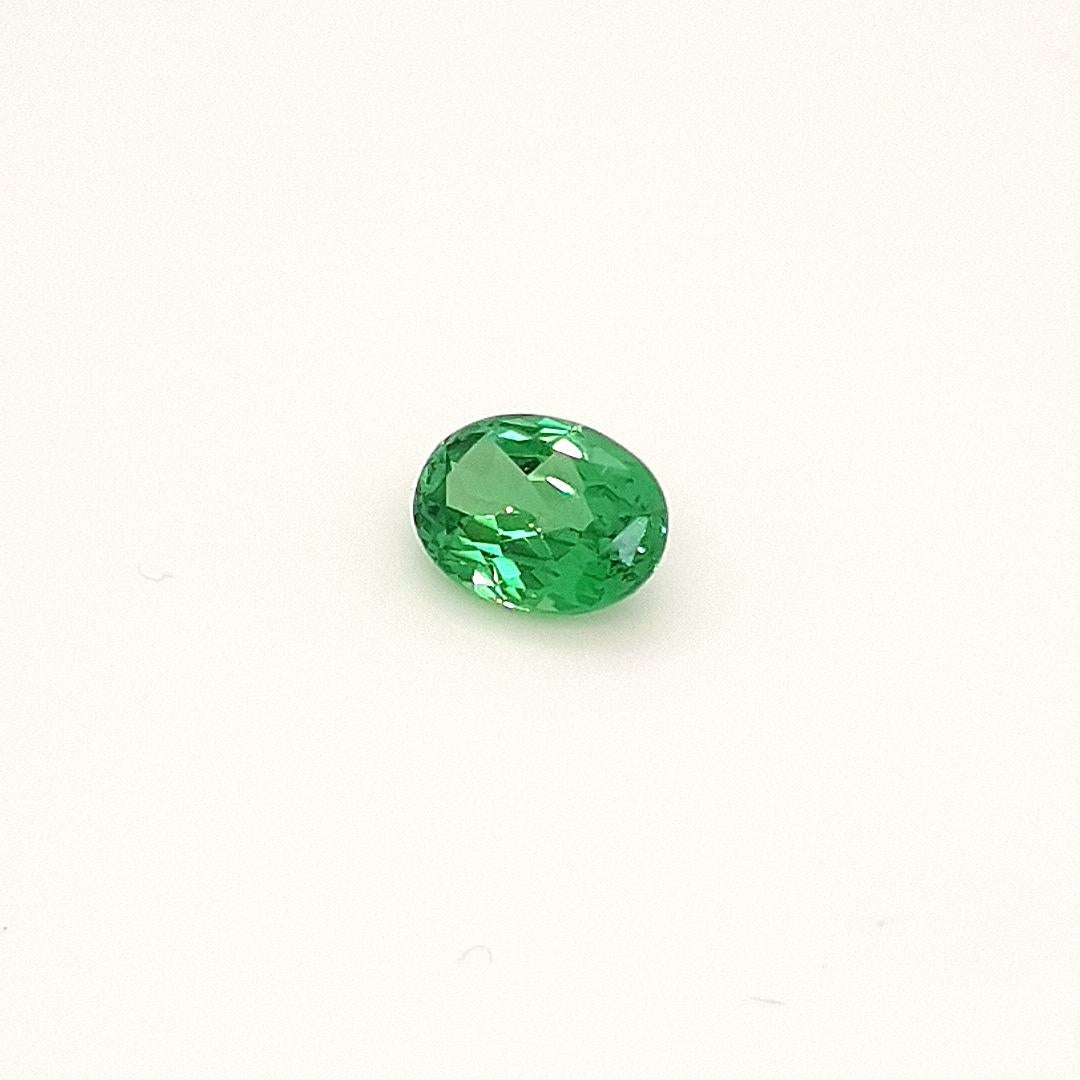 Vivid Green Tsavorite Garnet, Faceted Gem, 2, 44 Ct. Loose Gemstone, Oval In New Condition For Sale In Kirschweiler, DE