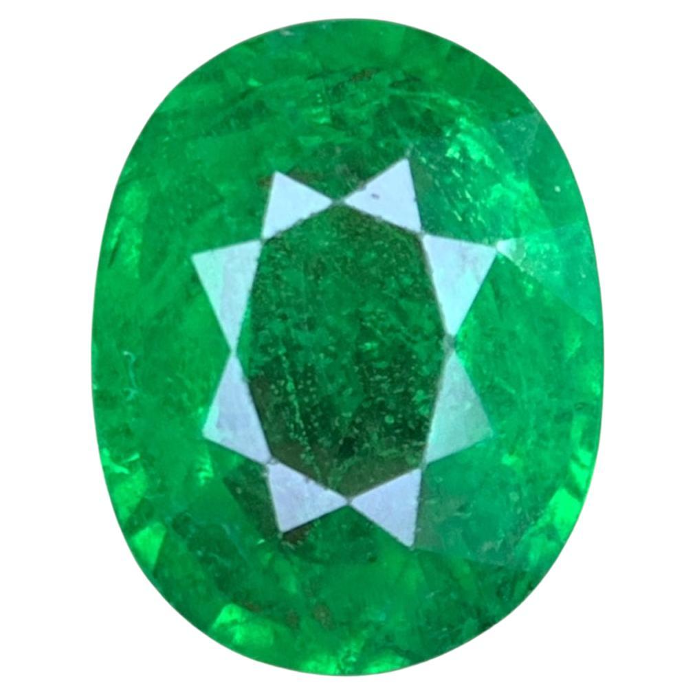 Granato Tsavorite Verde Vivido Gemma Naturale Sciolta 2,91 Ct Taglio Ovale per Anello in vendita