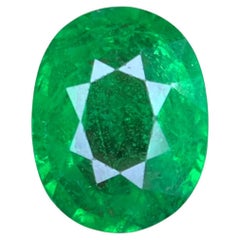 Granato Tsavorite Verde Vivido Gemma Naturale Sciolta 2,91 Ct Taglio Ovale per Anello