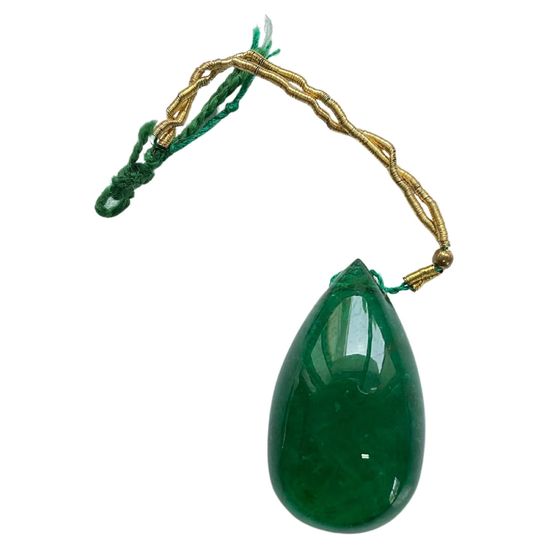 Vivid Green Zambian Emerald Tear Drop Natural Gemstone for Jewelry For Sale