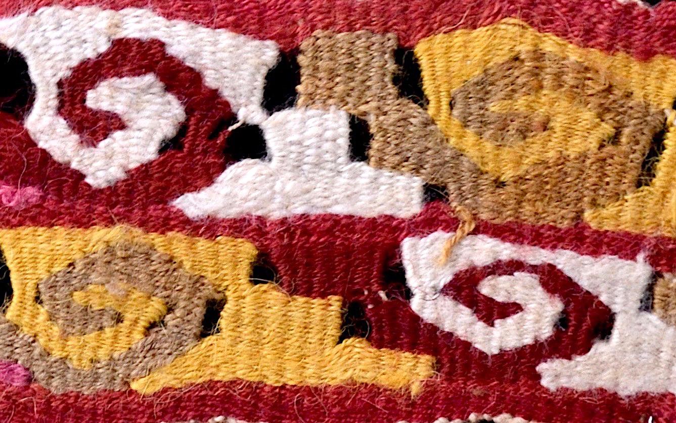 Peruvian Vivid Huari Pre-Columbian Textile, Peru, Ex Ferdinand Anton For Sale