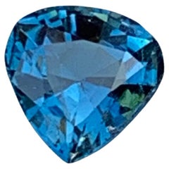 Vivid Inky Blue Natürlicher Turmalin Ring Edelstein 0,65 Ct Birnenschliff für Schmuck