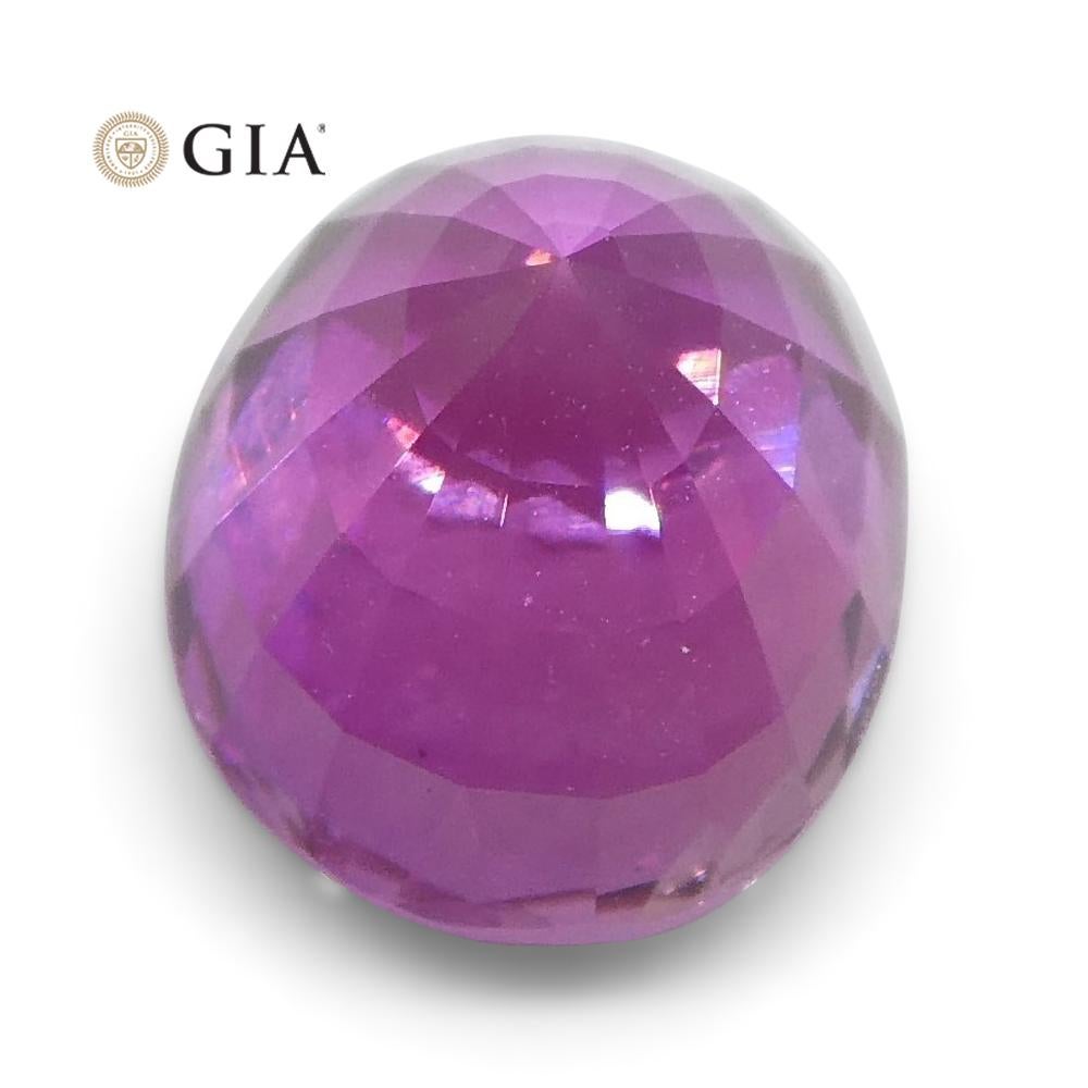 Vivid Intense Pink Sapphire 1.85ct Oval GIA Certified Madagascar For Sale 5