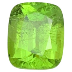 Peridoto naturale verde lime tagliato a cuscino da 5,61 carati, gemma sfusa per anello