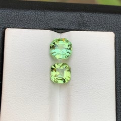 Vivid Lime Minty Green Natural Tourmaline Loose Gemstones 3.60 Ct Octagon Cut
