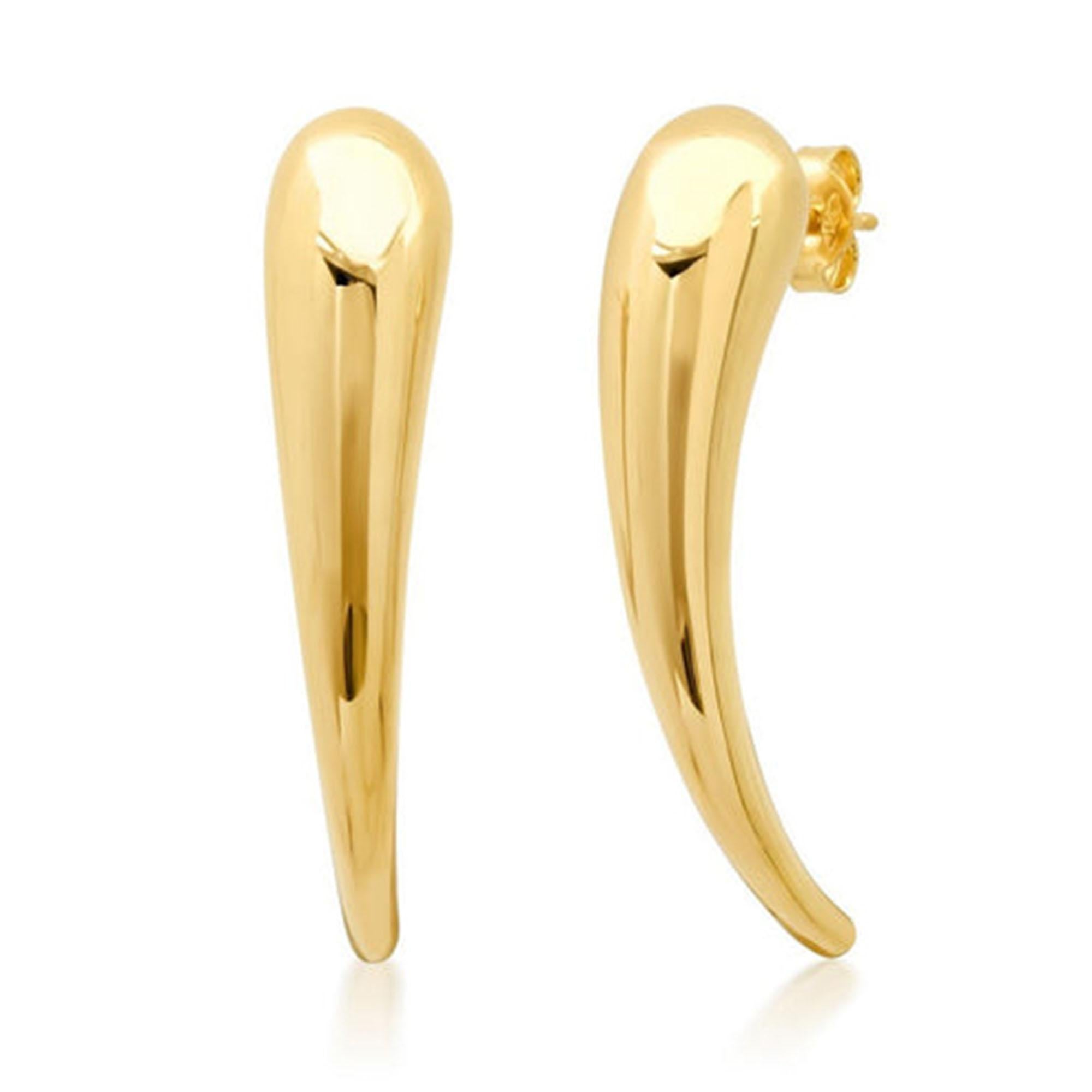 Moderno Orecchini Vivid Long Drop in oro giallo 14K (o 18k su richiesta) in vendita