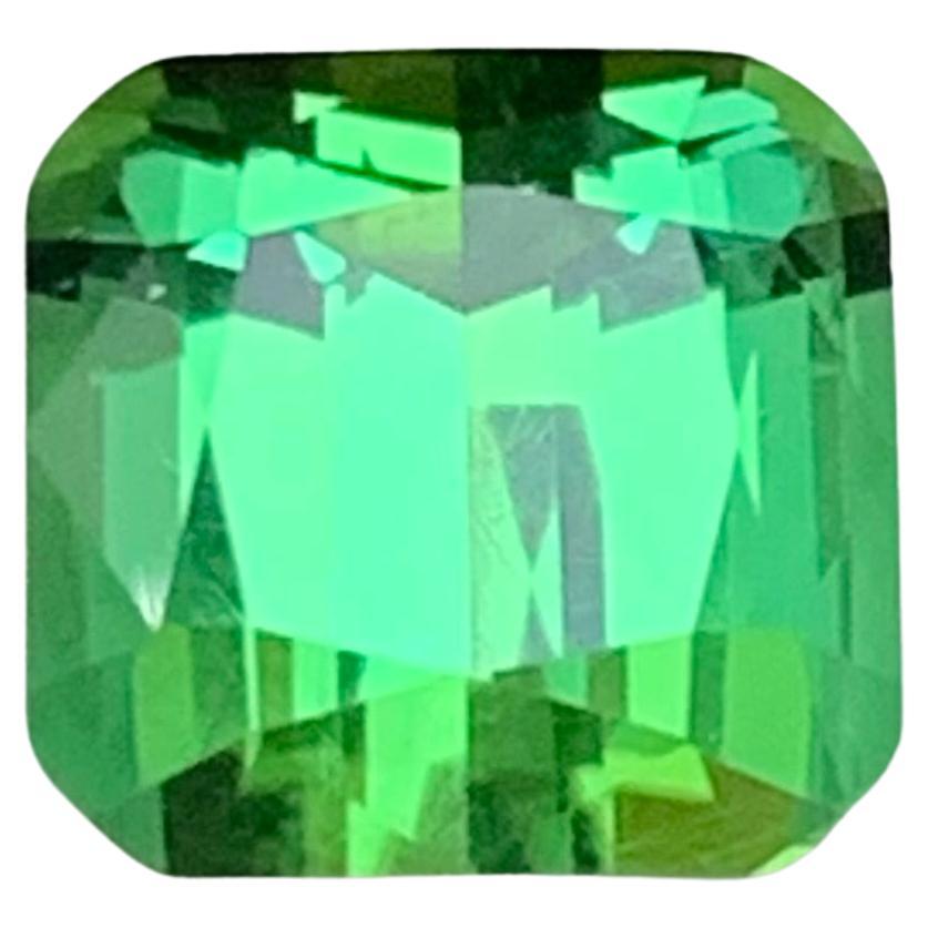Vivid Minty Green Tourmaline 3.14 Ct Natural Loose Gemstone Square Cushion Cut (Tourmaline verte mentholée)