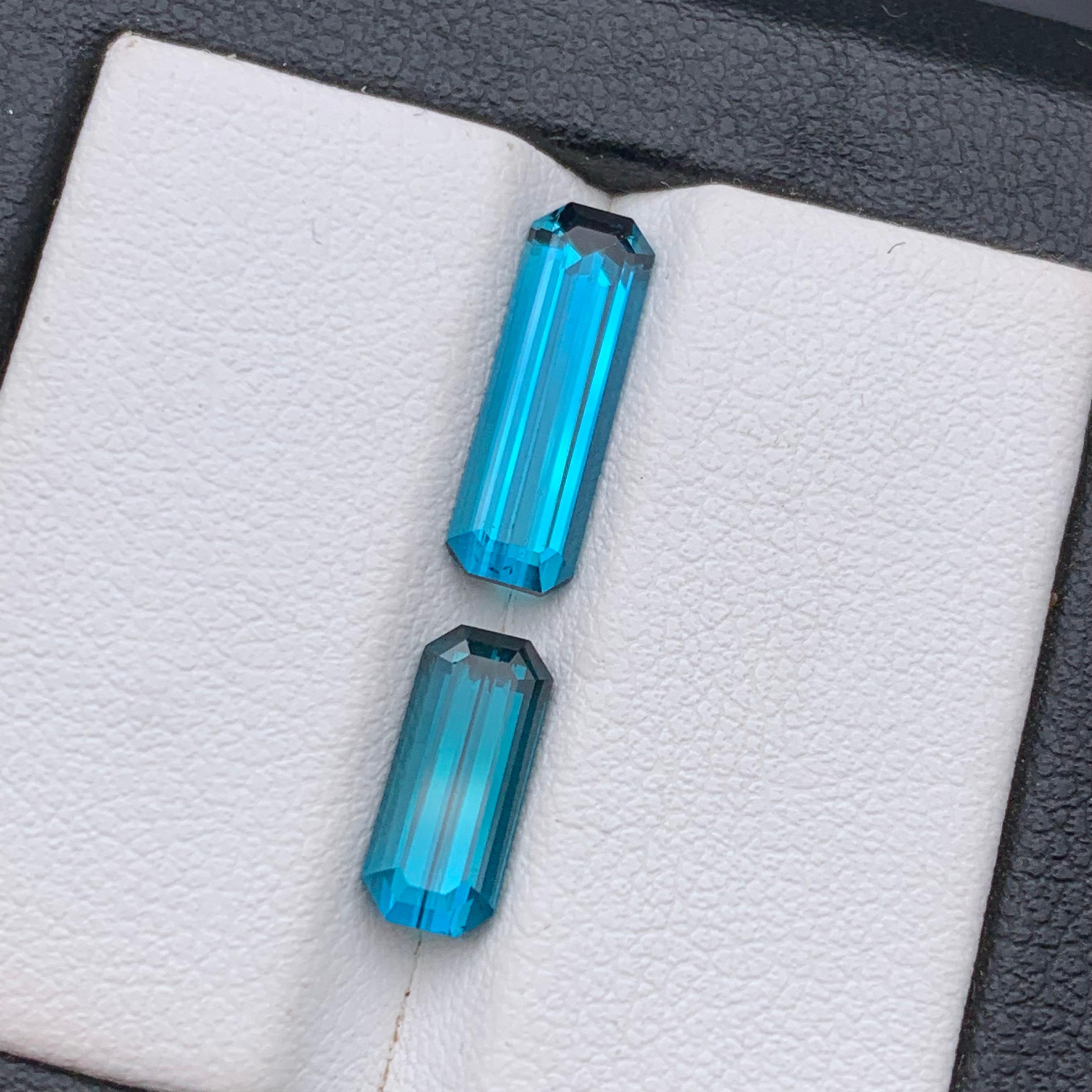 Anello con tormalina naturale blu neon, ciondolo con gemme sciolte 3,70 ct-gioielli In condizioni Nuovo in vendita a Peshawar, PK