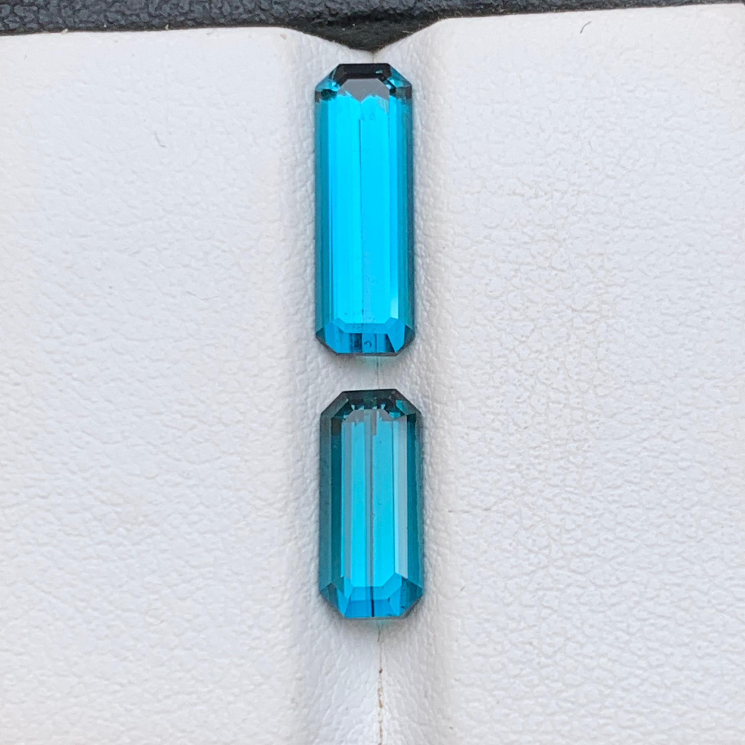 da uomo o donna Anello con tormalina naturale blu neon, ciondolo con gemme sciolte 3,70 ct-gioielli in vendita