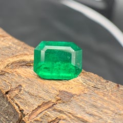 Vivid Neon Rich Green Natural Emerald Loose Gemstone 2.15 Ct Octagon Cut-Jewelry