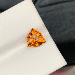 Vivid Orange Color Precision Trillion Cut Madeira Citrine Gemstone for Jewellery