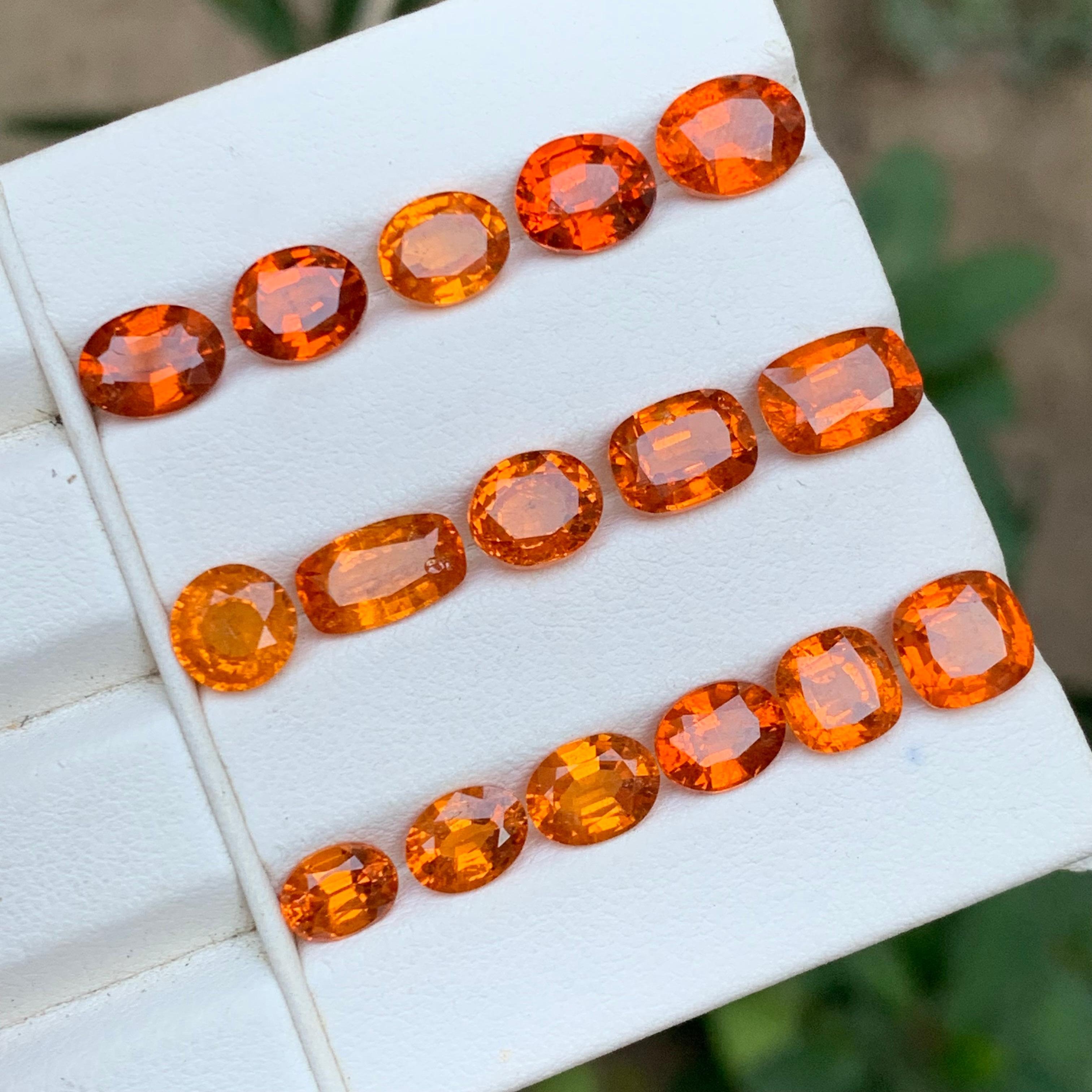 Spessartite/Spessartine/Mandarin grenat naturel orange vif 31.86 Ct-Jewell en vente 7