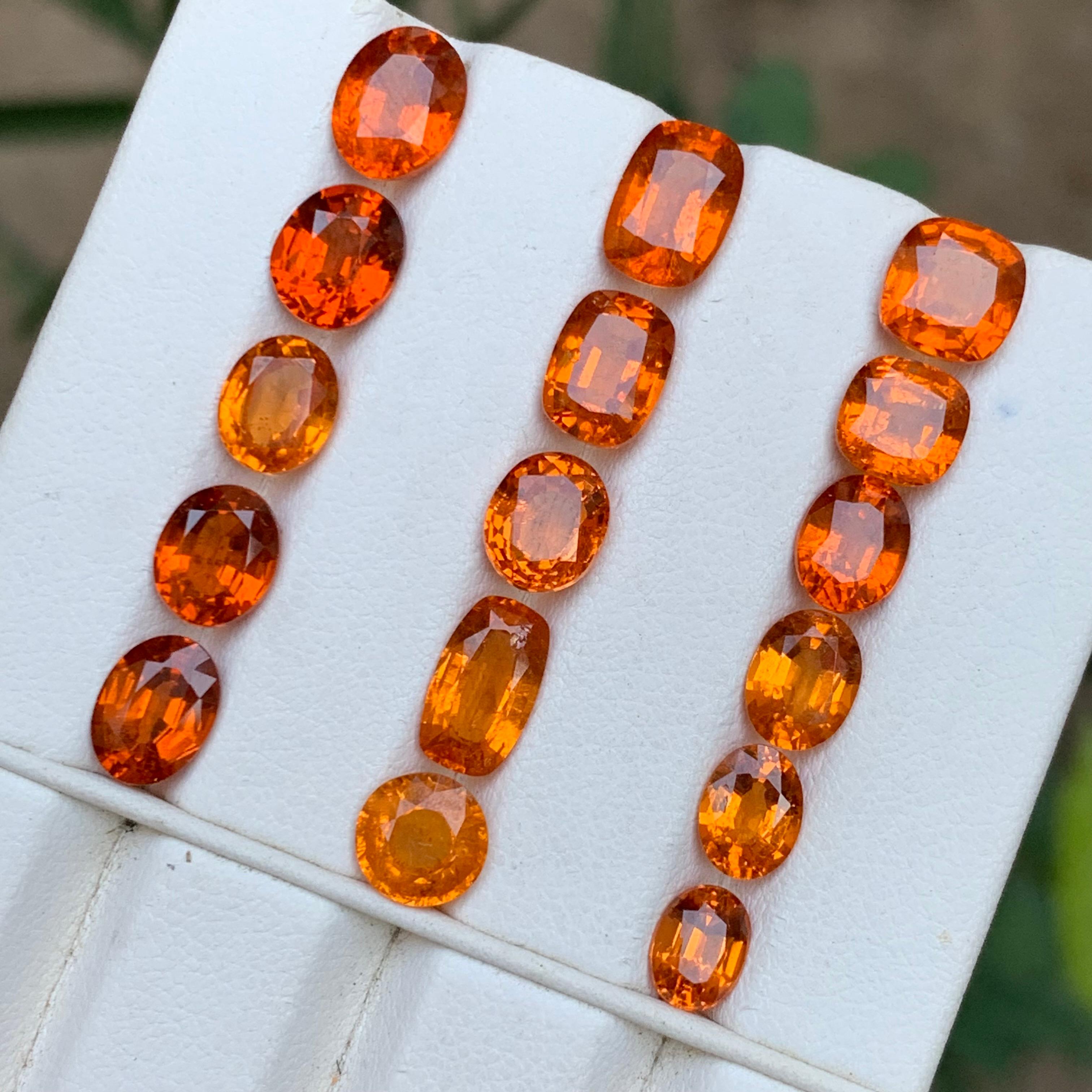 Spessartite/Spessartine/Mandarin grenat naturel orange vif 31.86 Ct-Jewell Unisexe en vente