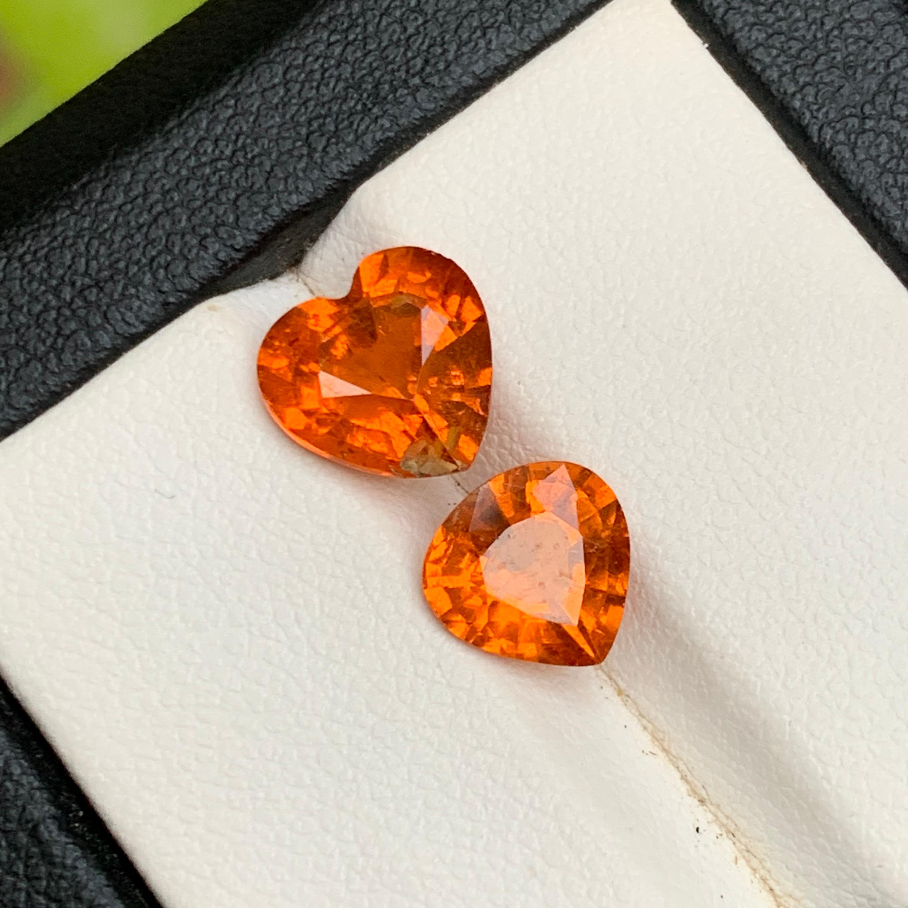 Gemas naturales de espesartita/espesartita/granate mandarín naranja vivo 5.14 Ct-Joya en venta 5