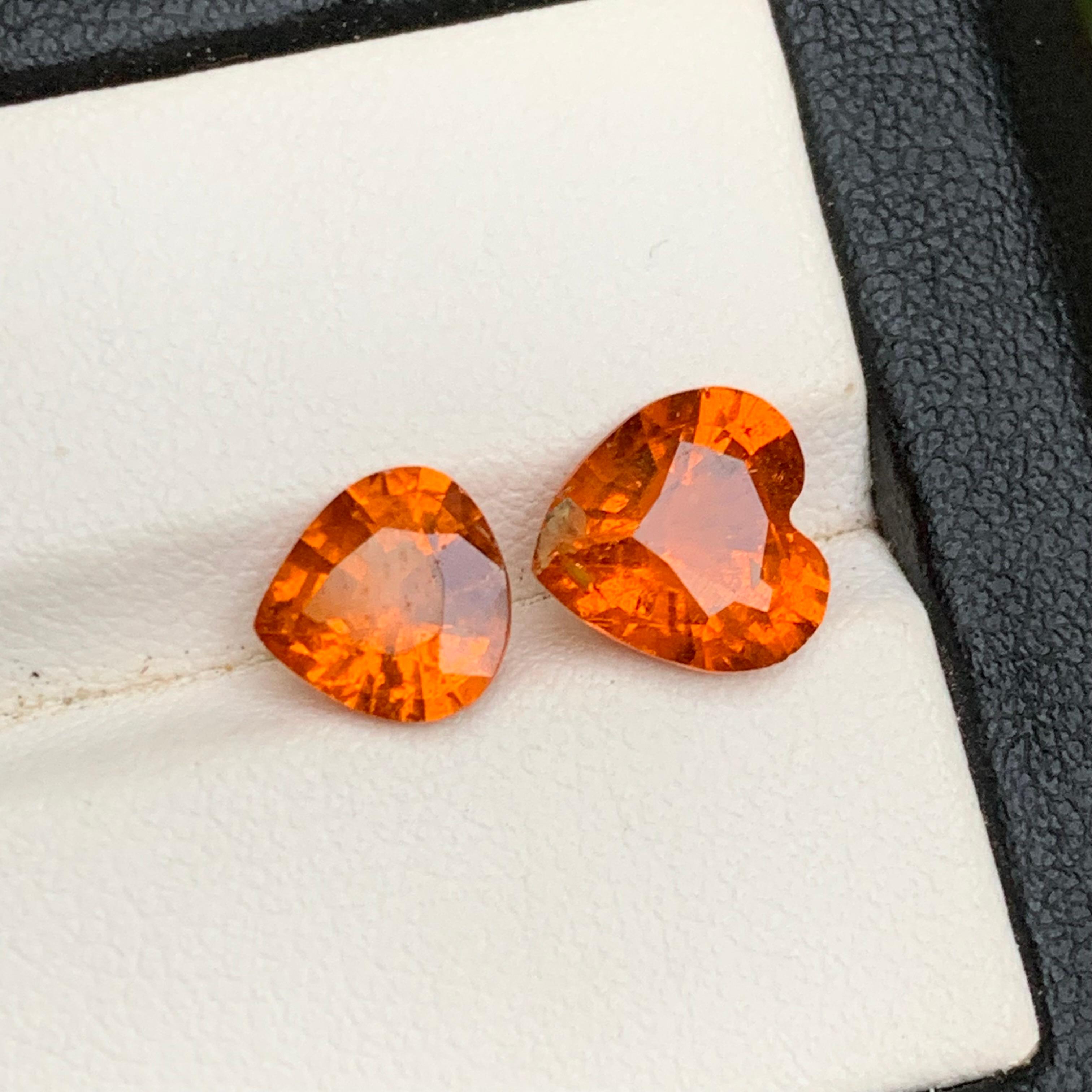 Femenino o masculino Gemas naturales de espesartita/espesartita/granate mandarín naranja vivo 5.14 Ct-Joya en venta