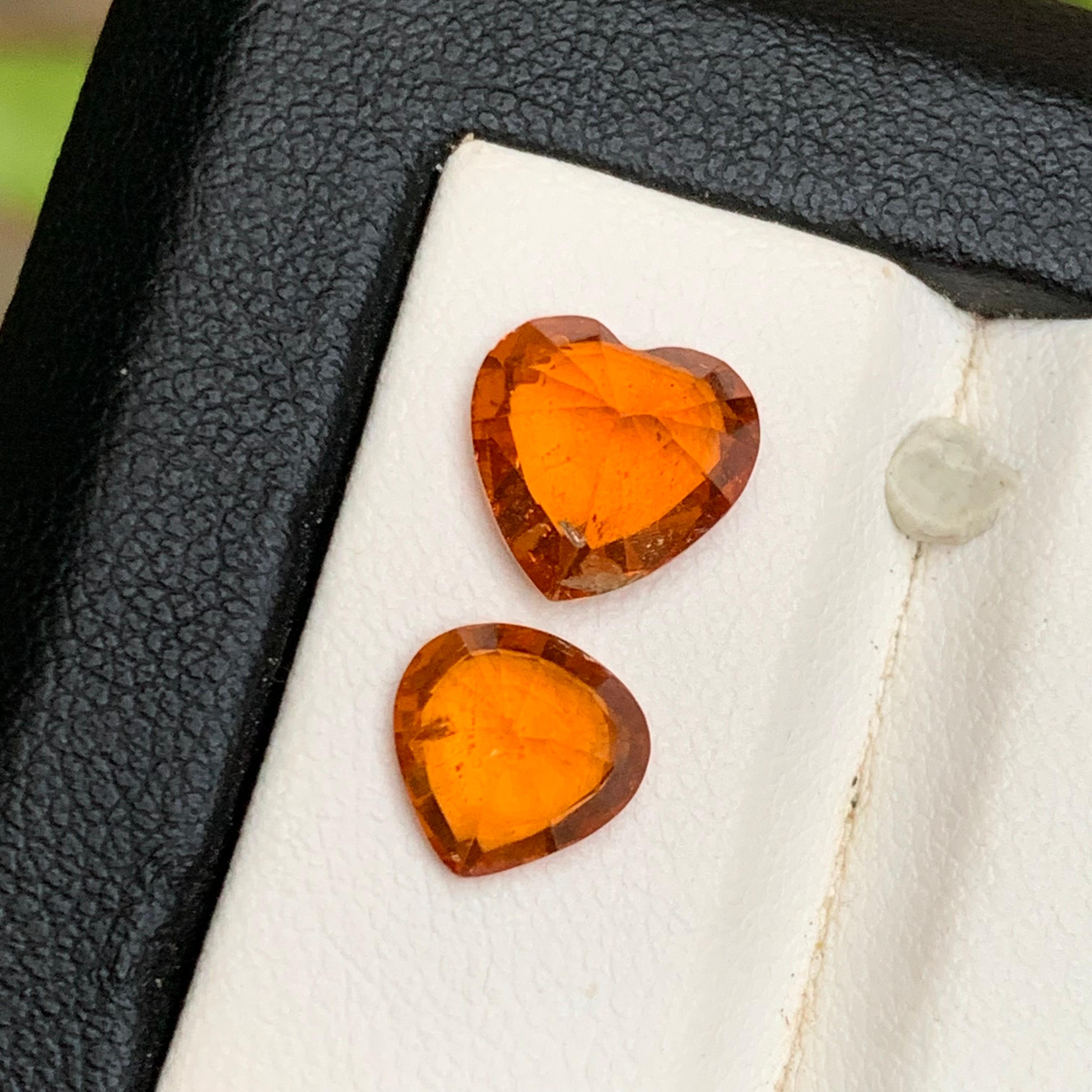 Gemas naturales de espesartita/espesartita/granate mandarín naranja vivo 5.14 Ct-Joya en venta 1