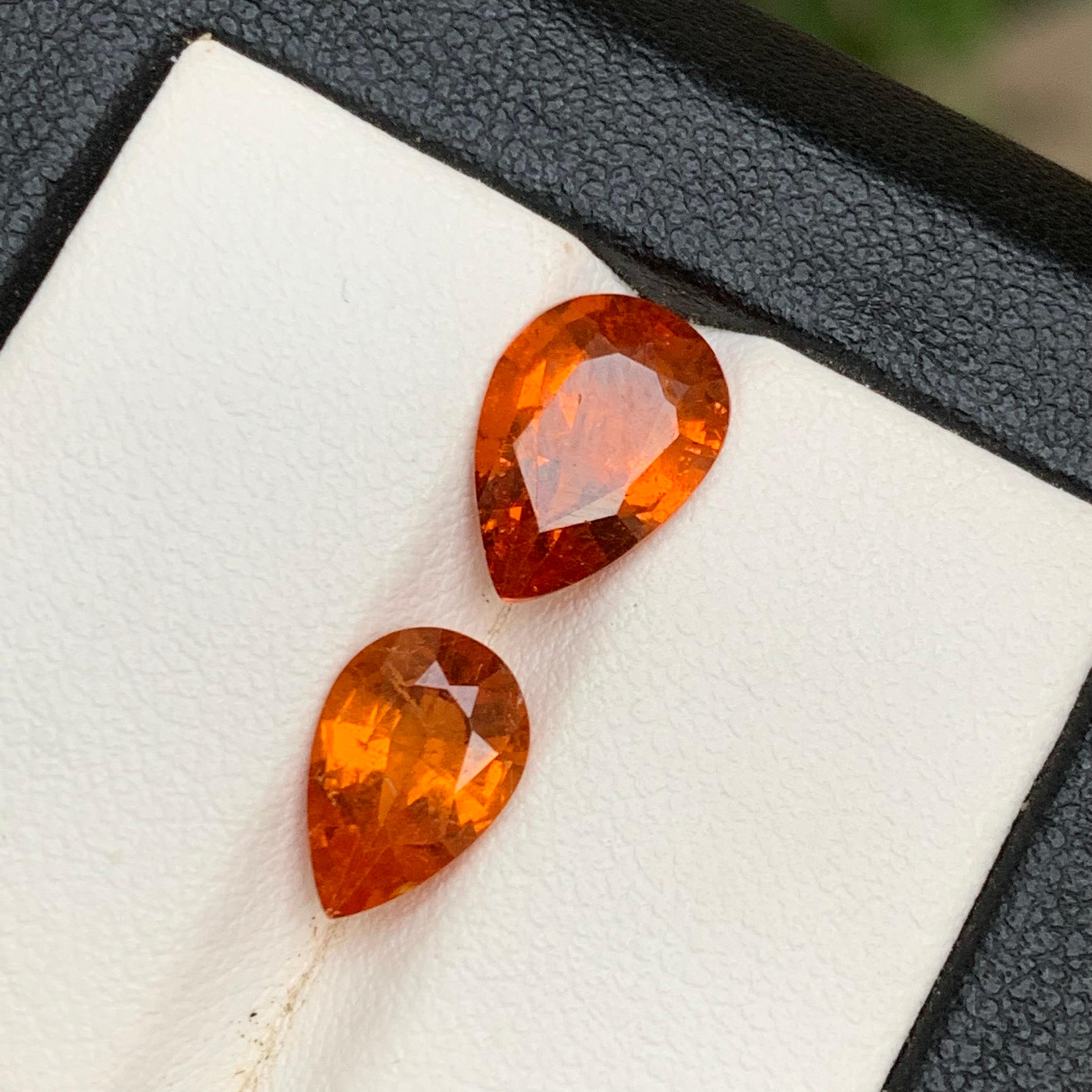 Vivid Orange Natural Spessartite/Spessartine/Mandarin Garnet Gems 5.50 Ct-Jewel For Sale 6