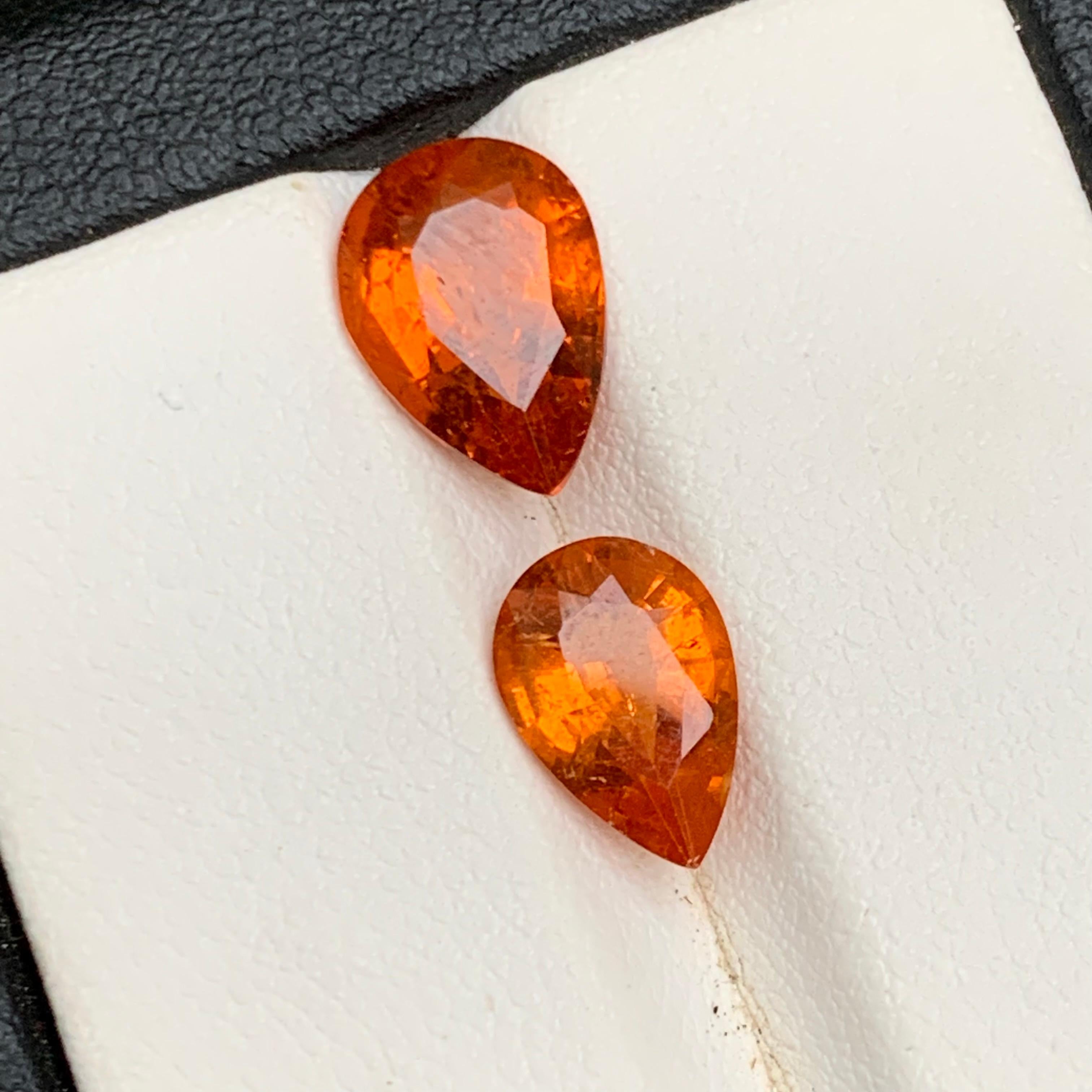 Vivid Orange Natural Spessartite/Spessartine/Mandarin Loose Gemstones for Rings, Earrings, Necklace Pendant, Bracelet or any other Jewelry Setting-Pear Cut!!

💎 GEMSTONE TYPE: Spessartite/Mandarin Garnet 
⚖️ WEIGHT: 5.50 Carats
🪚 SHAPE & CUT: Pear