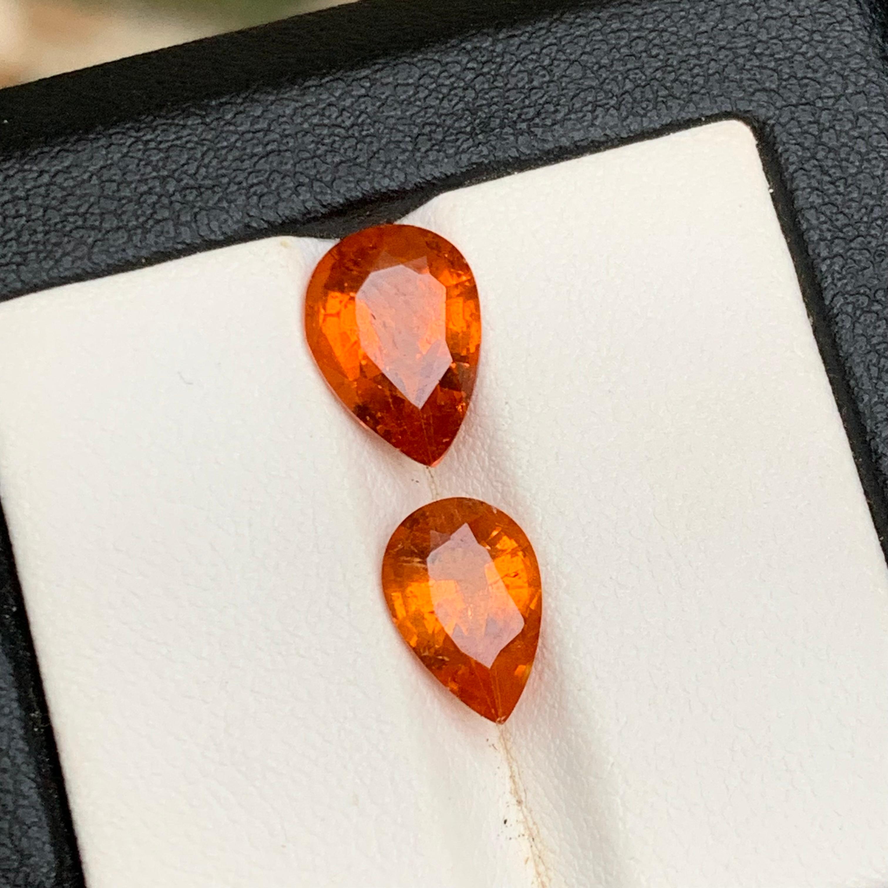 Vivid Orange Natural Spessartite/Spessartine/Mandarin Garnet Gems 5.50 Ct-Jewel For Sale 1