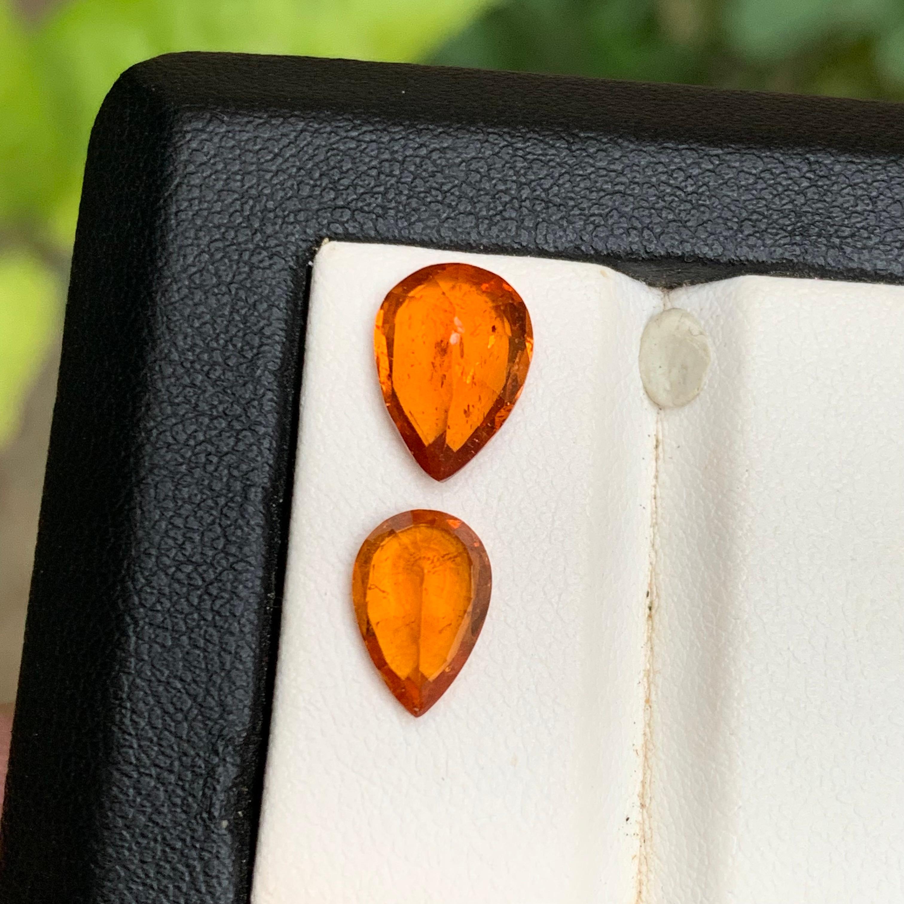 Vivid Orange Natural Spessartite/Spessartine/Mandarin Garnet Gems 5.50 Ct-Jewel For Sale 2
