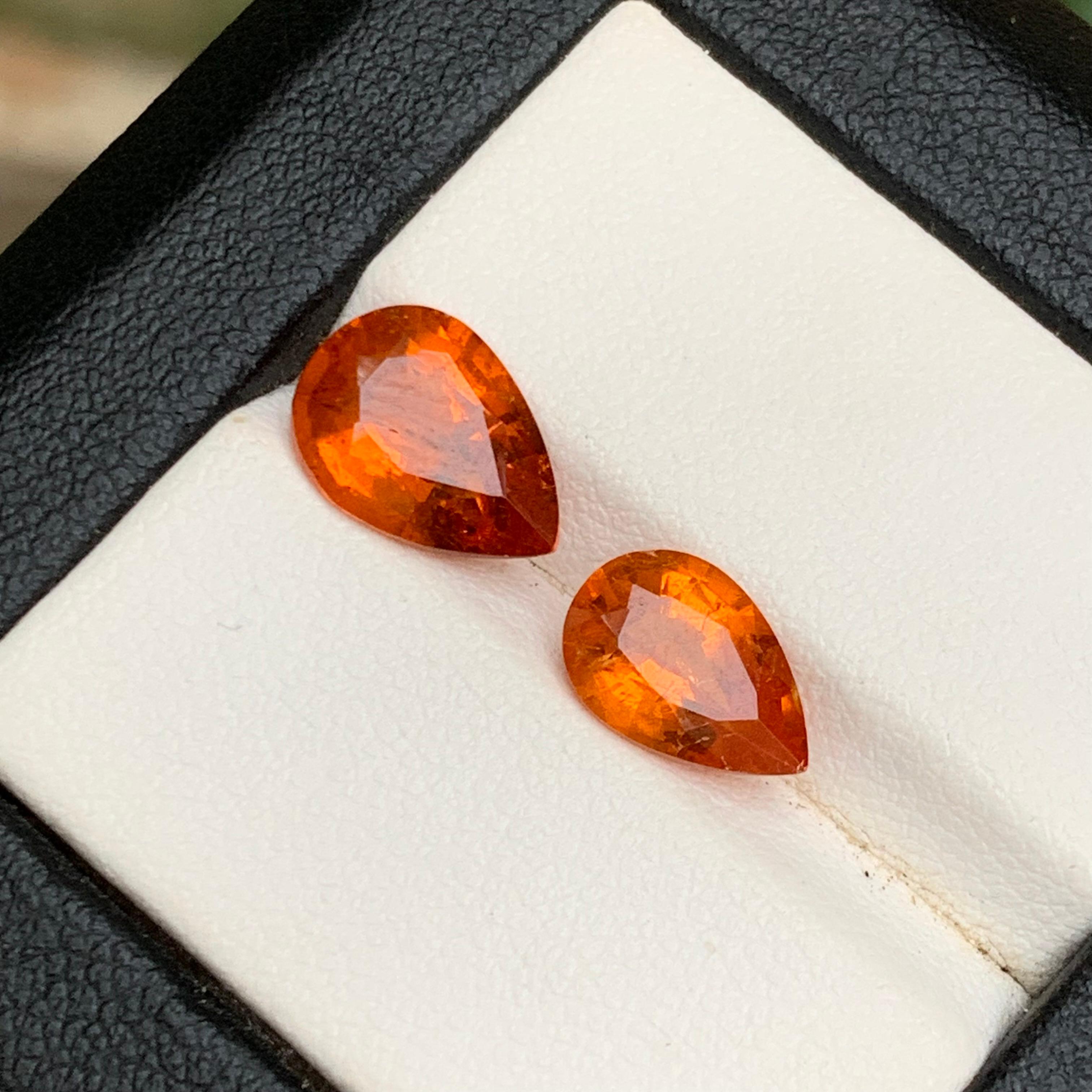 Vivid Orange Natural Spessartite/Spessartine/Mandarin Garnet Gems 5.50 Ct-Jewel For Sale 3