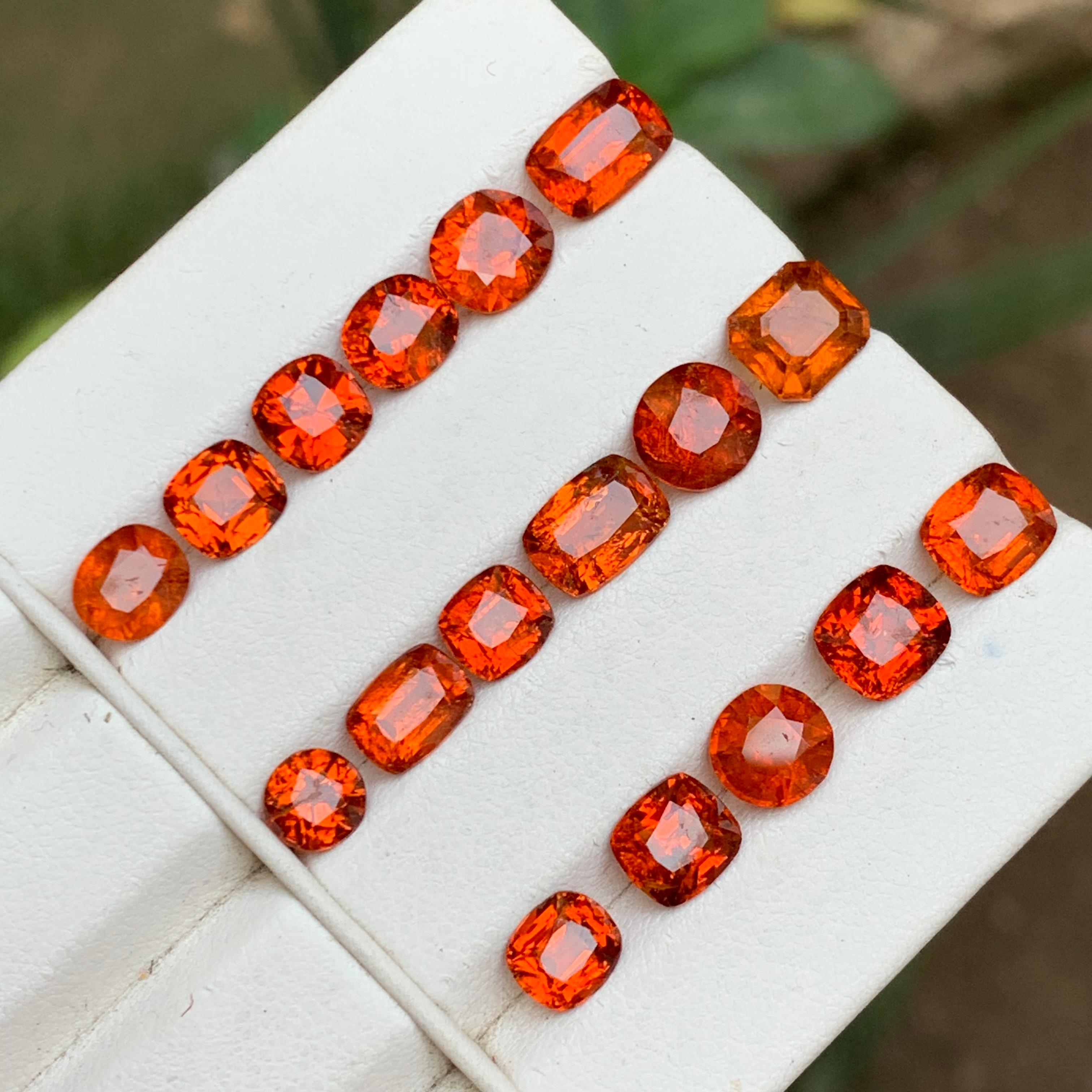 Lebendige Orange Spessartit/Spessartin/Mandarin Granat 25.90Ct Lose Edelsteine Los im Angebot 4