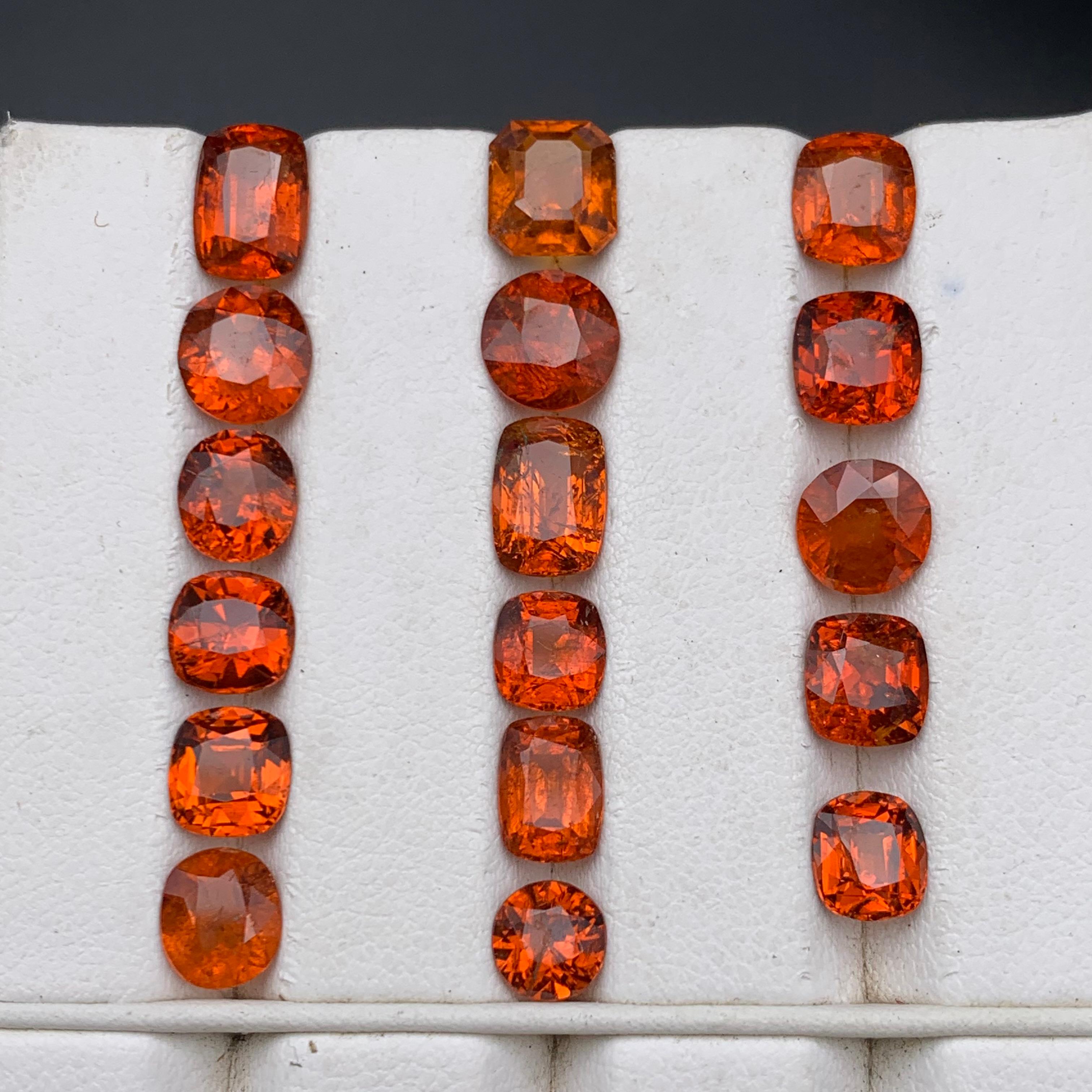 Lebendige Orange Spessartit/Spessartin/Mandarin Granat 25.90Ct Lose Edelsteine Los im Angebot 5