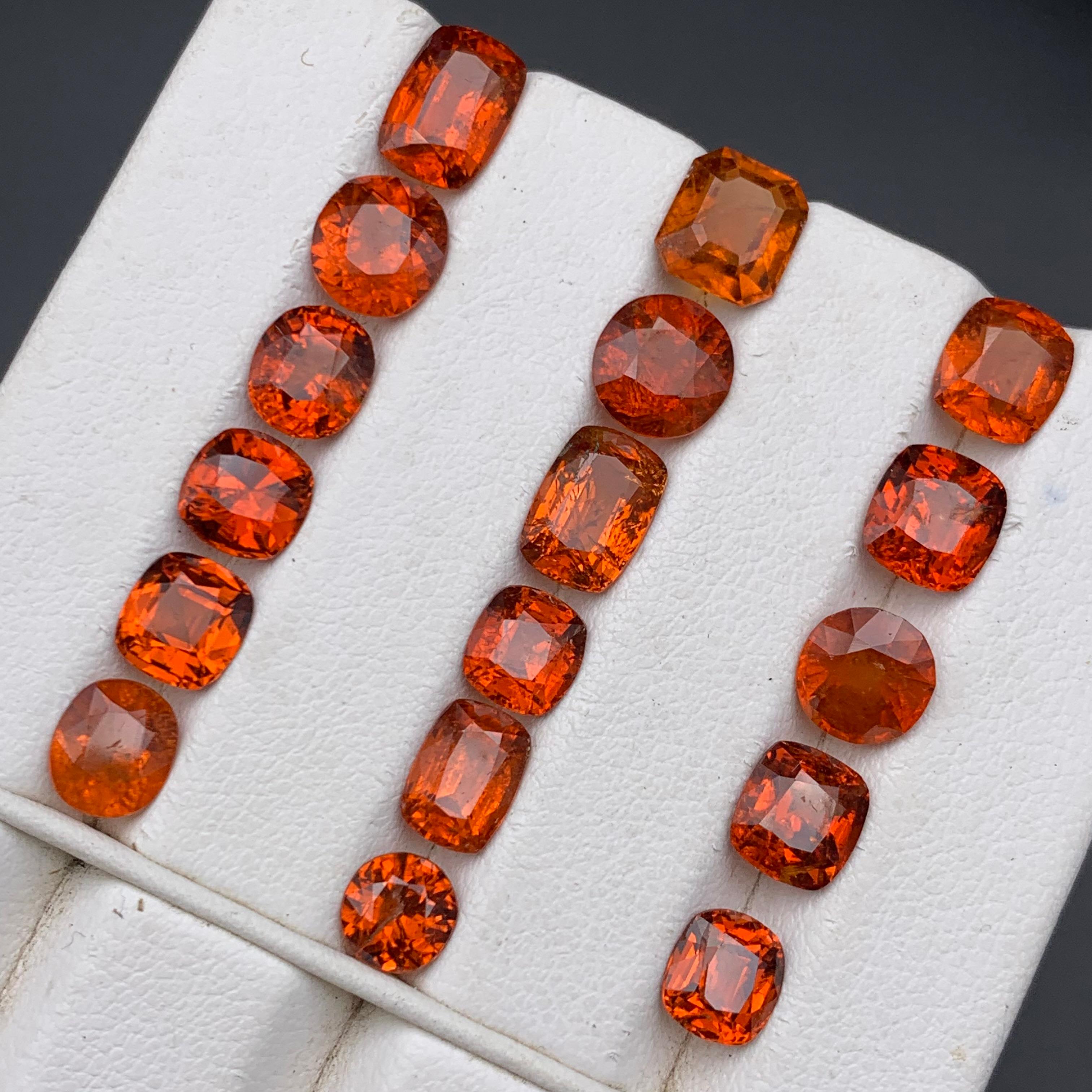 Lebendige Orange Spessartit/Spessartin/Mandarin Granat 25.90Ct Lose Edelsteine Los im Angebot 6